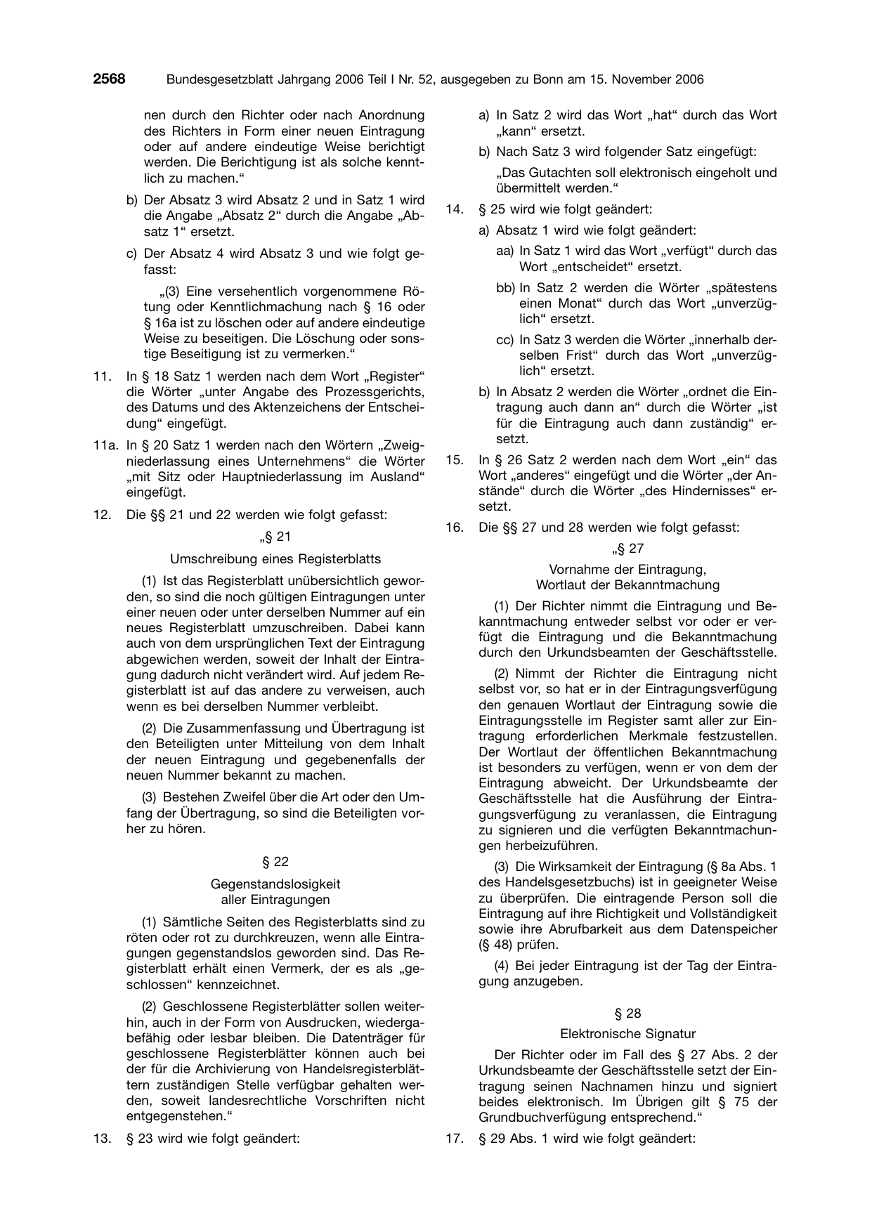 BGBl. 2006, Seite 2568 — Originalseite als Abbildung