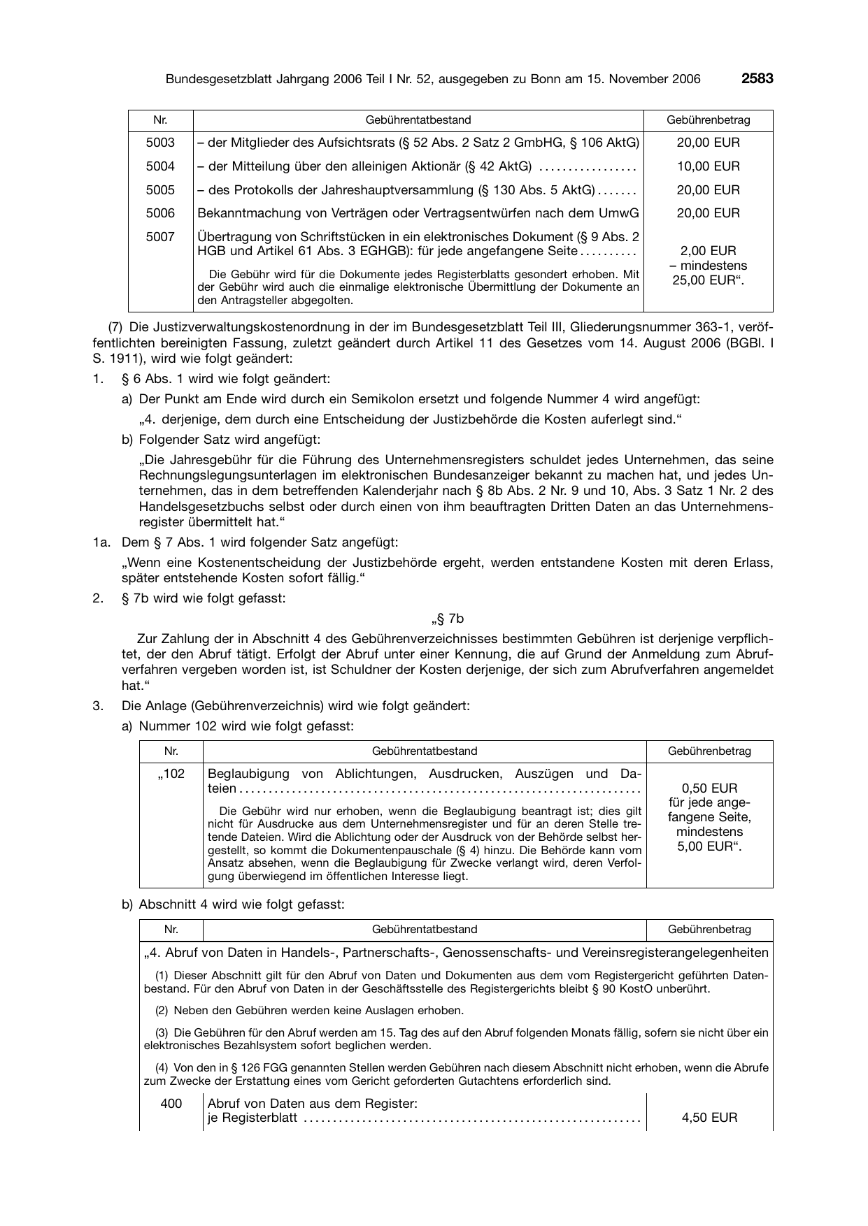 BGBl. 2006, Seite 2583 — Originalseite als Abbildung