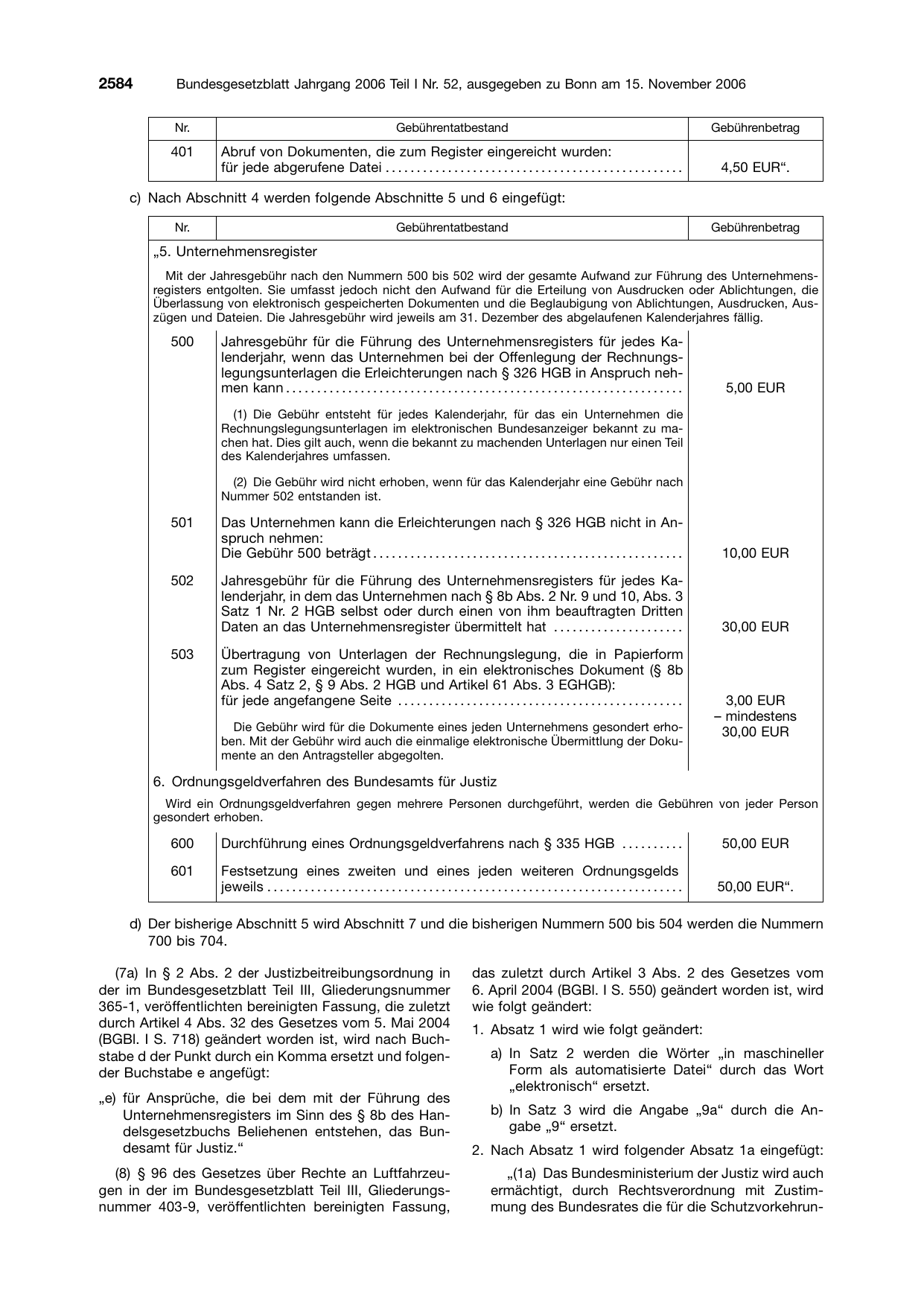 BGBl. 2006, Seite 2584 — Originalseite als Abbildung
