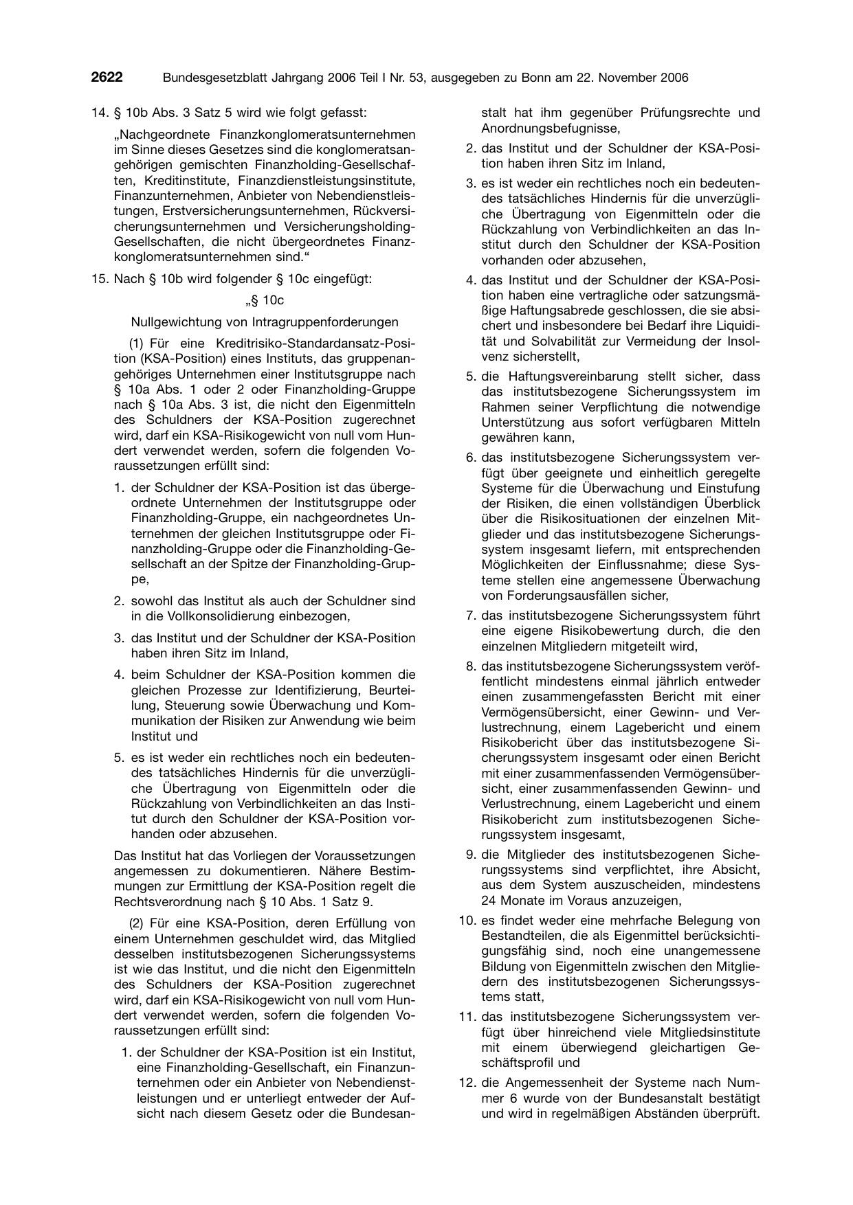 BGBl. 2006, Seite 2622 — Originalseite als Abbildung