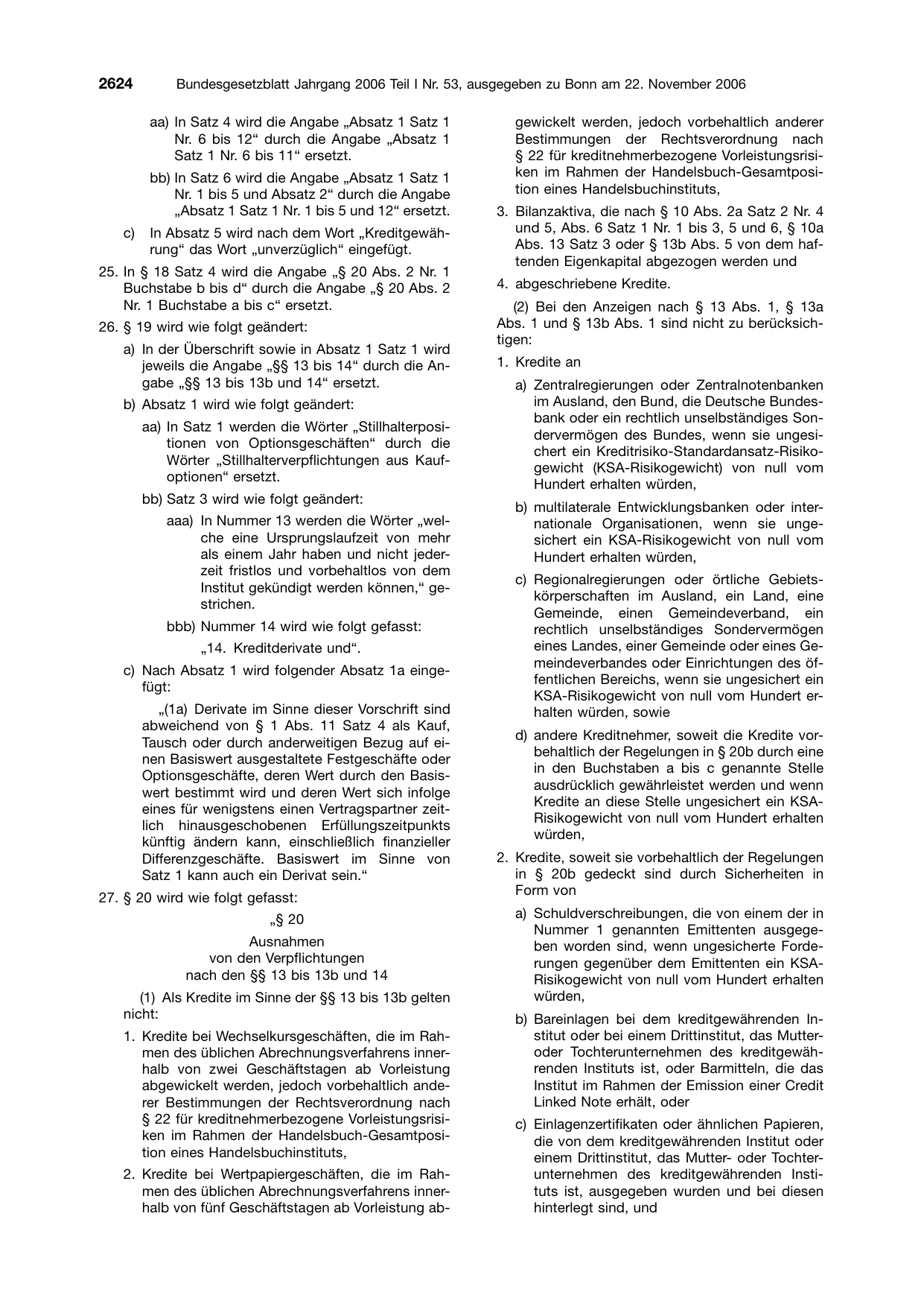 BGBl. 2006, Seite 2624 — Originalseite als Abbildung