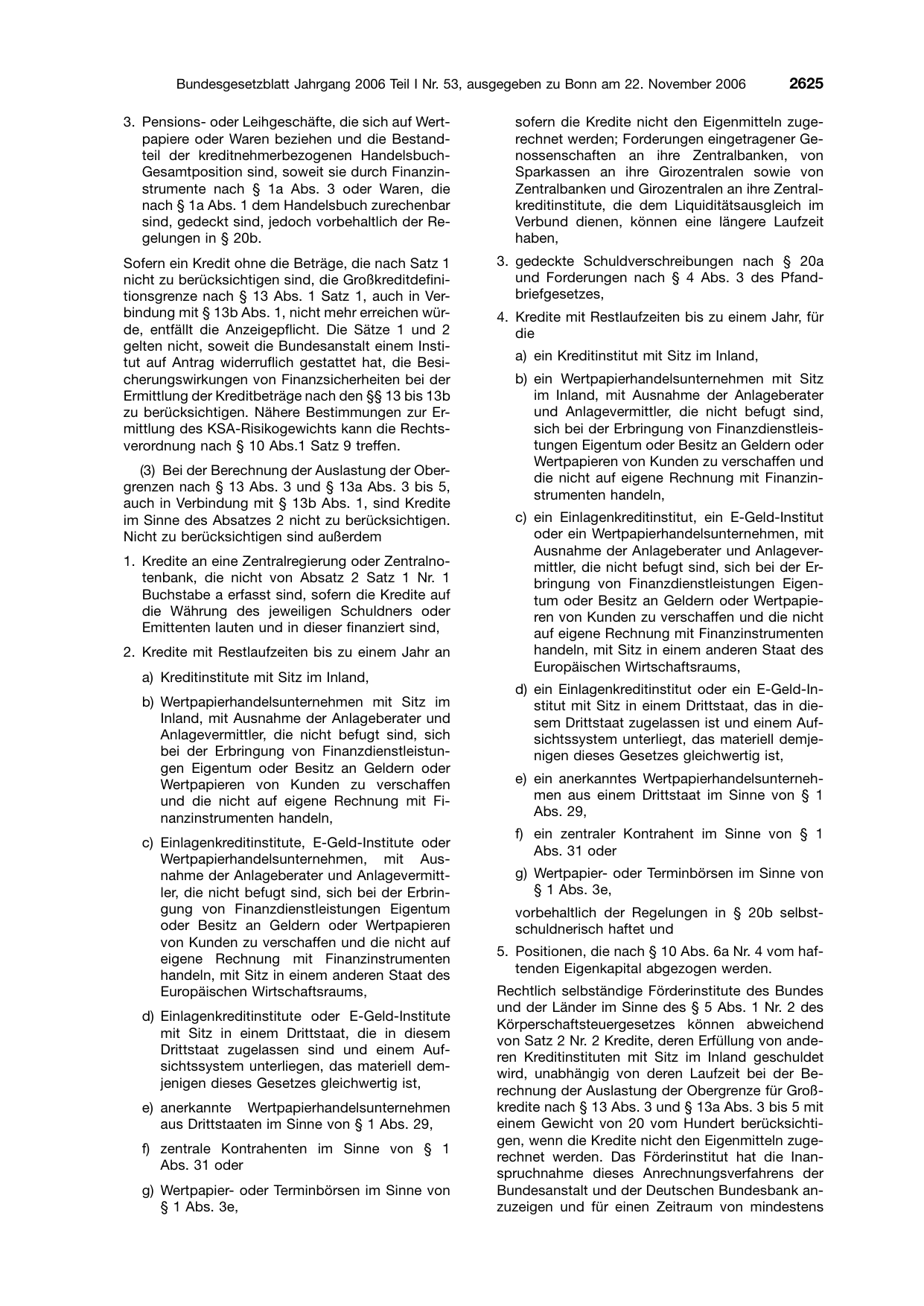 BGBl. 2006, Seite 2625 — Originalseite als Abbildung