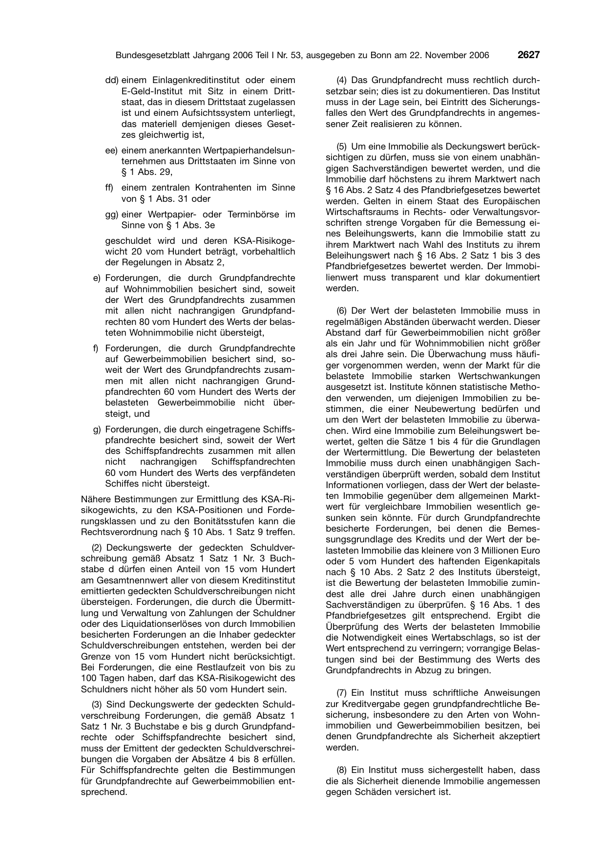 BGBl. 2006, Seite 2627 — Originalseite als Abbildung