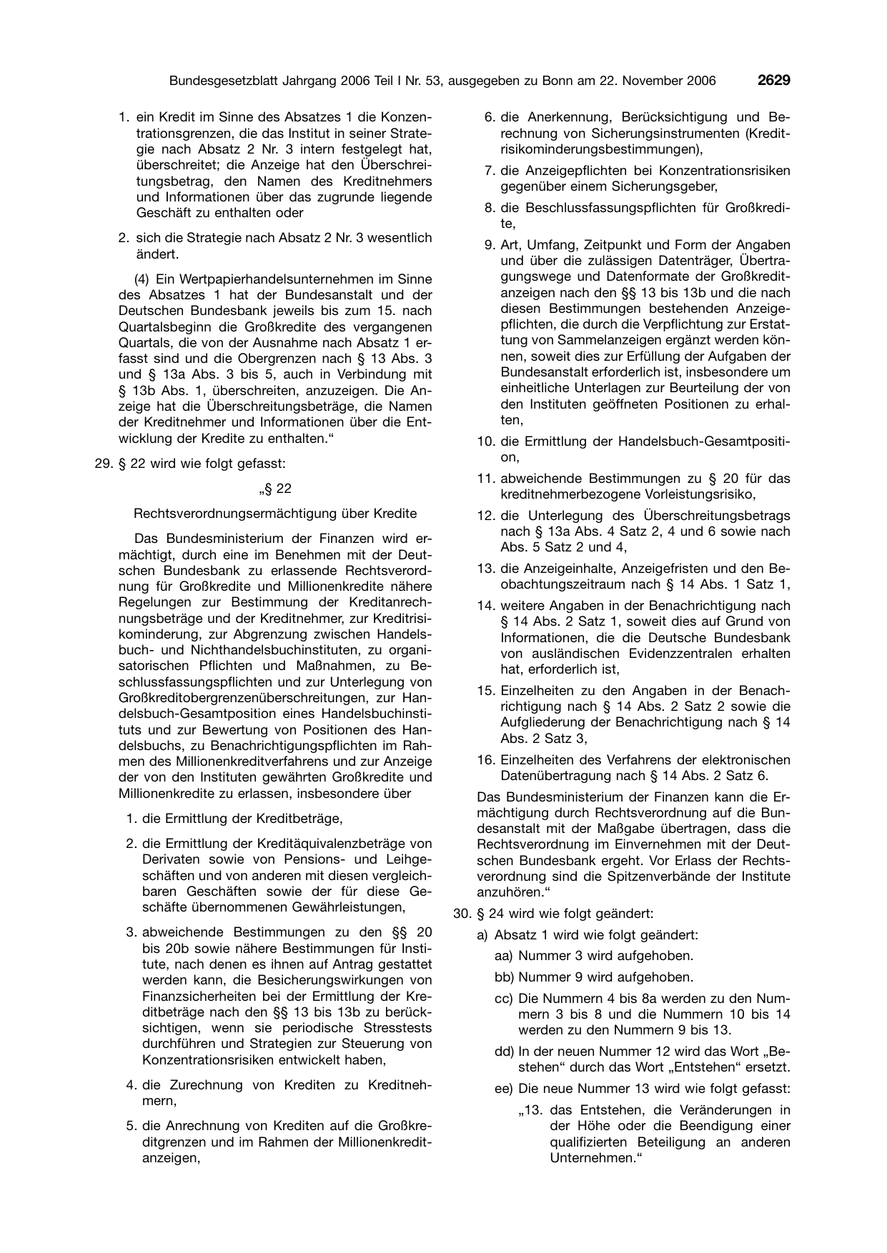 BGBl. 2006, Seite 2629 — Originalseite als Abbildung