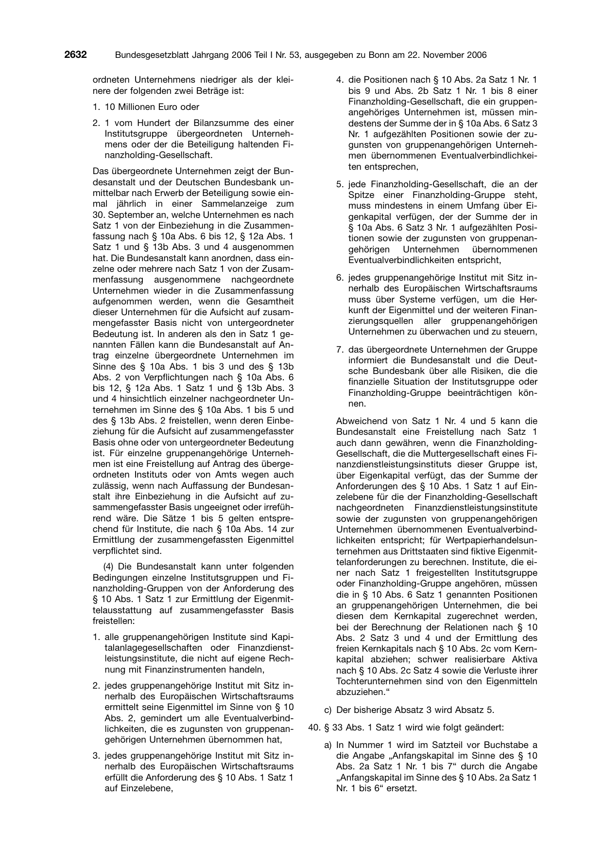 BGBl. 2006, Seite 2632 — Originalseite als Abbildung
