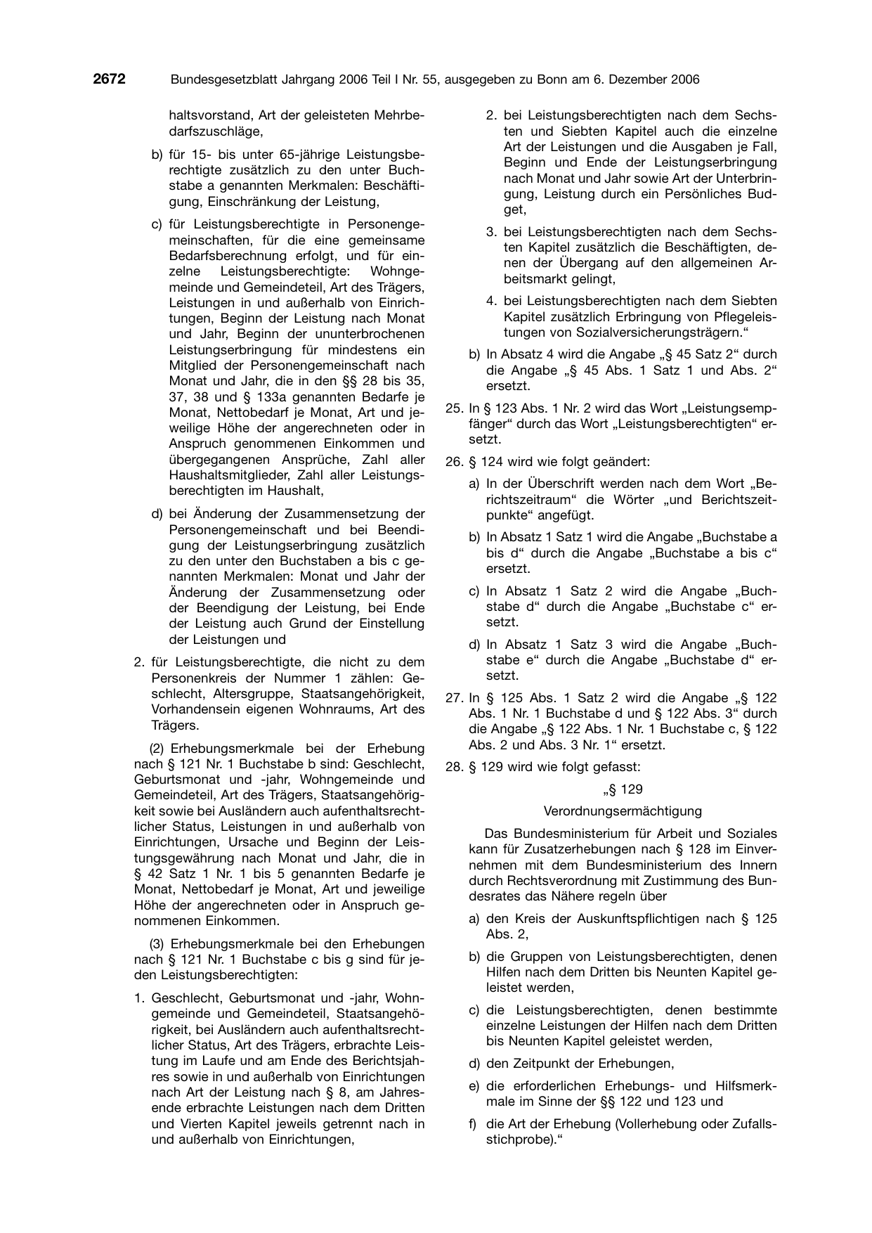 BGBl. 2006, Seite 2672 — Originalseite als Abbildung