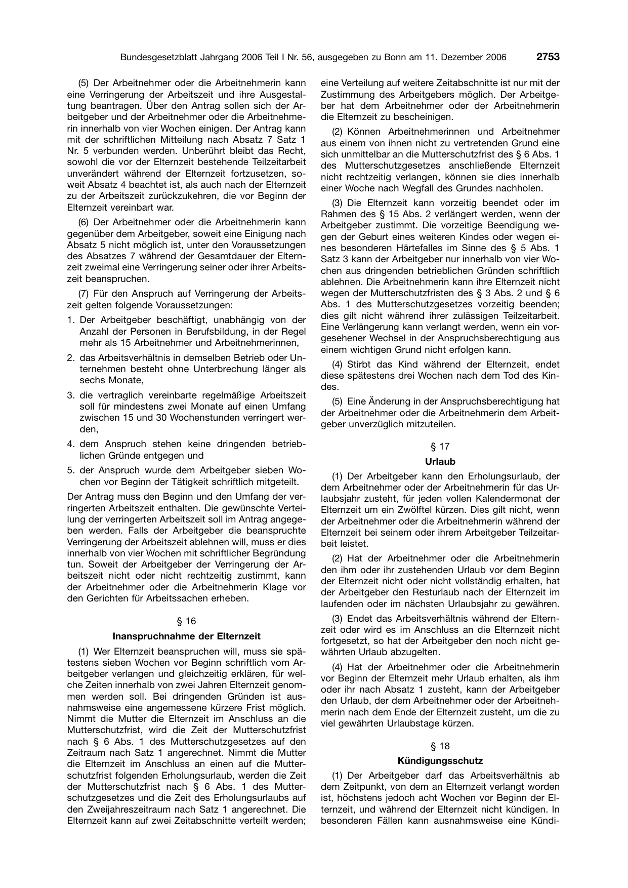 BGBl. 2006, Seite 2753 — Originalseite als Abbildung