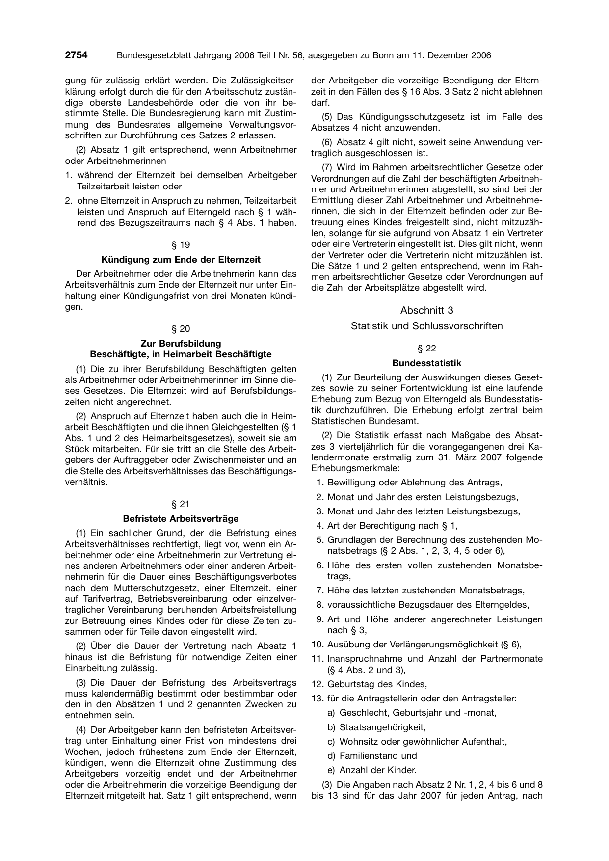 BGBl. 2006, Seite 2754 — Originalseite als Abbildung