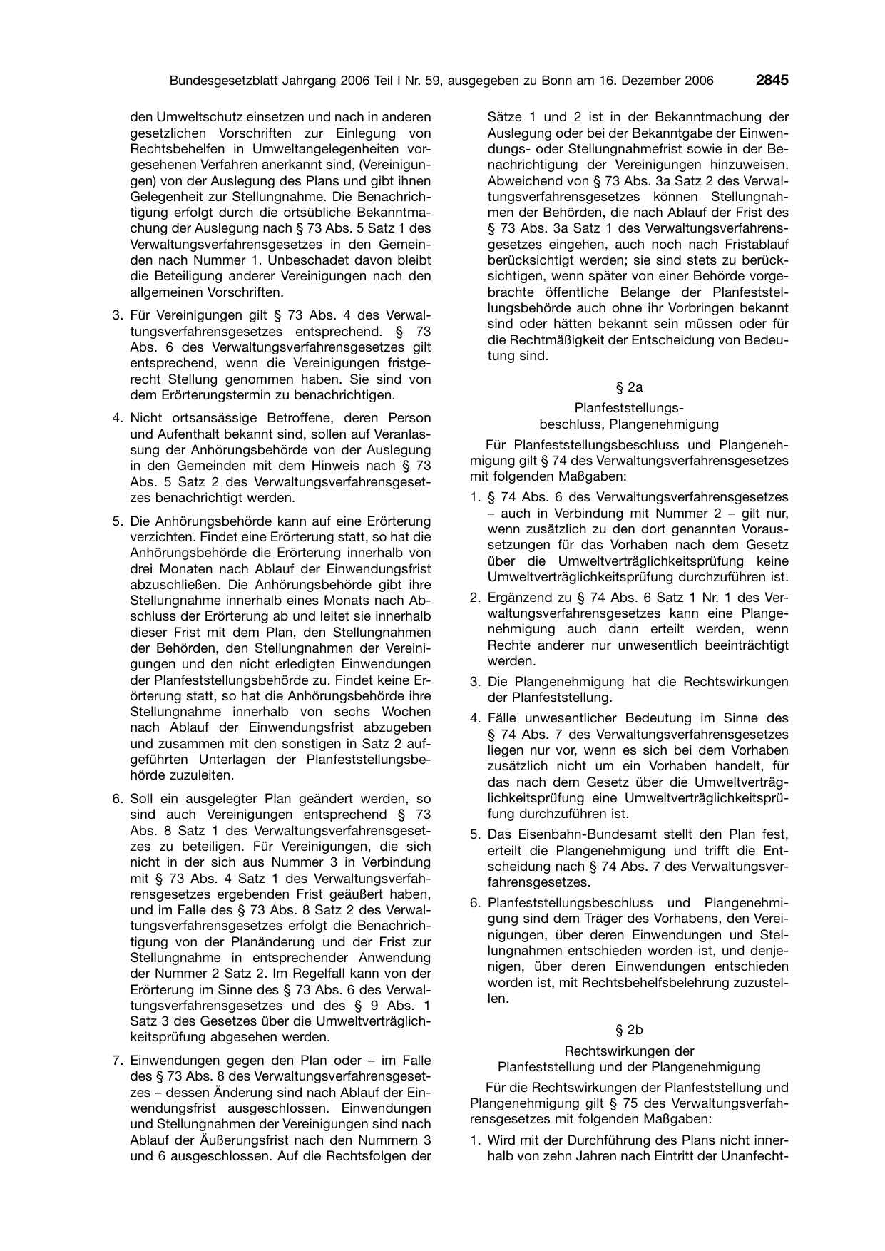 BGBl. 2006, Seite 2845 — Originalseite als Abbildung
