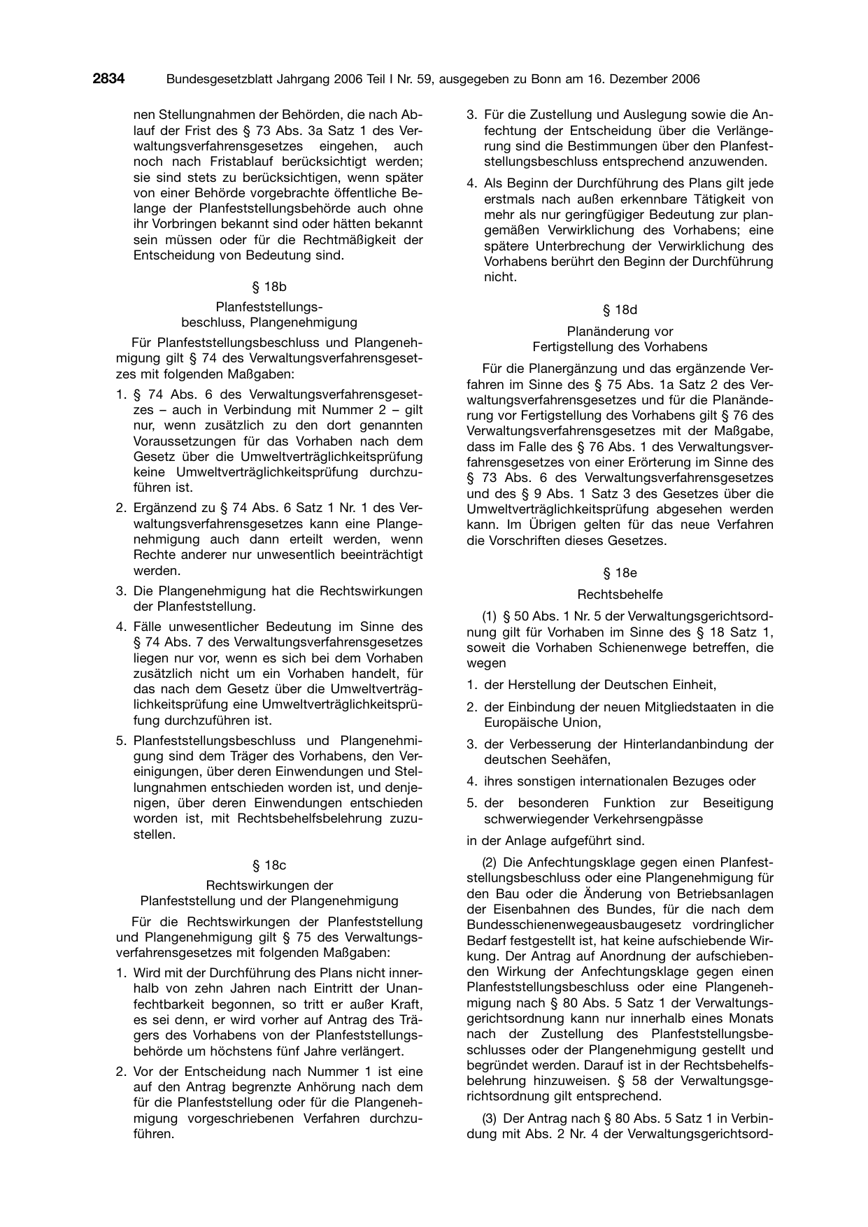 BGBl. 2006, Seite 2834 — Originalseite als Abbildung