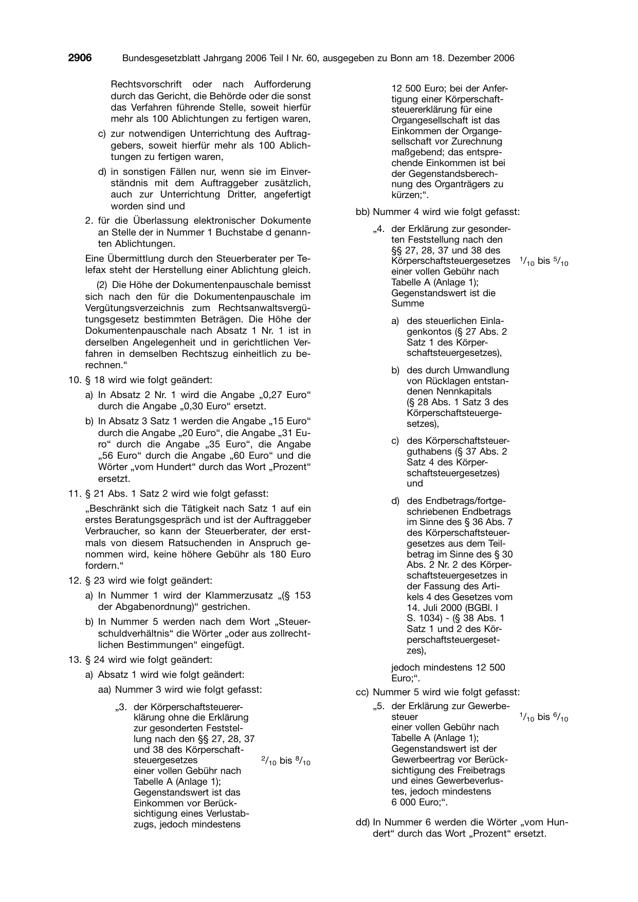 BGBl. 2006, Seite 2906 — Originalseite als Abbildung