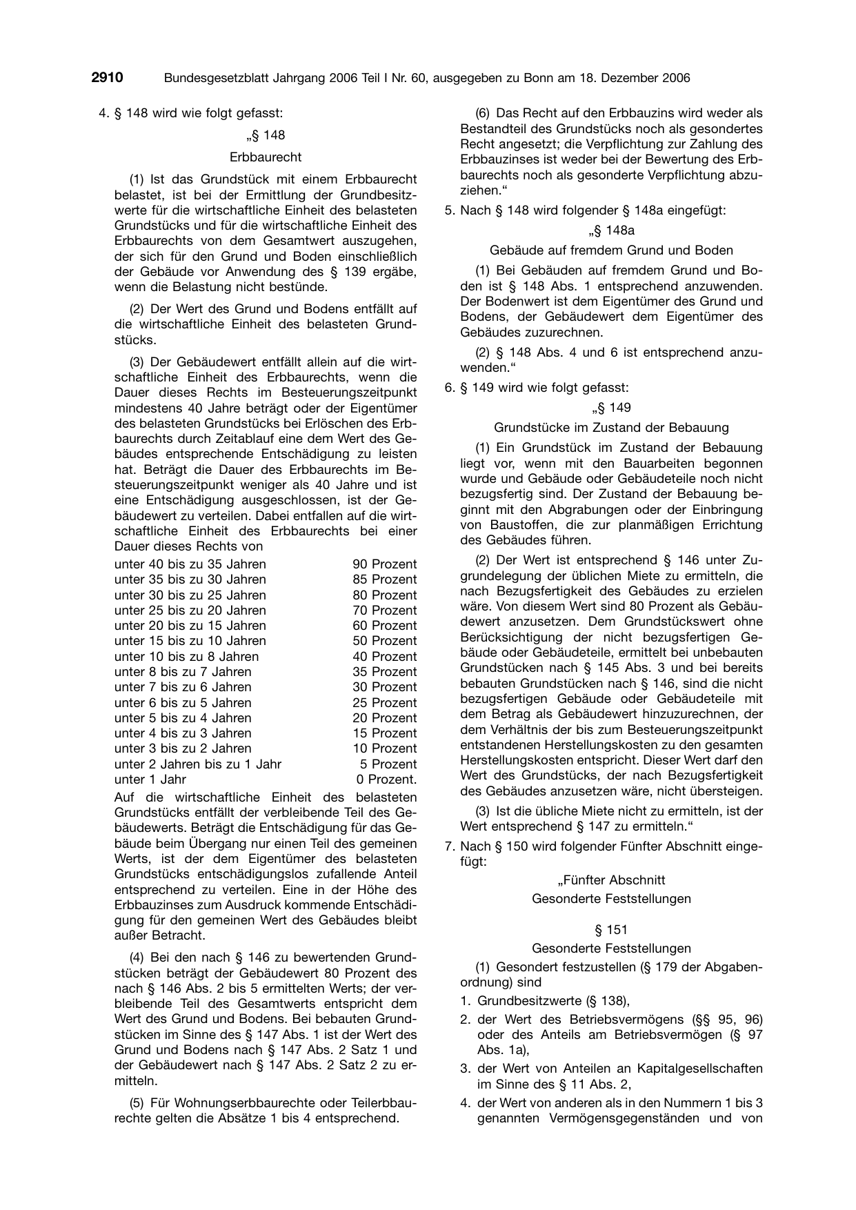 BGBl. 2006, Seite 2910 — Originalseite als Abbildung