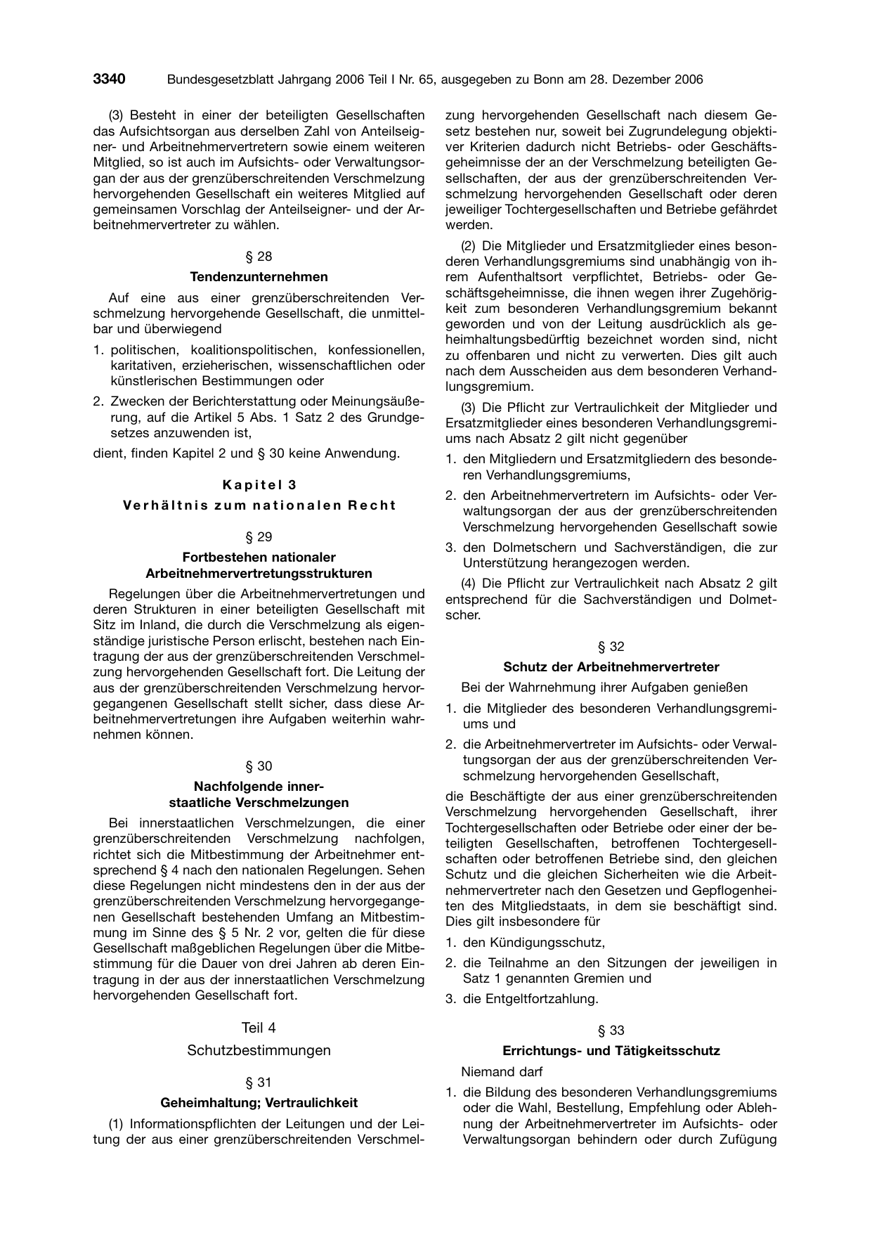 BGBl. 2006, Seite 3340 — Originalseite als Abbildung