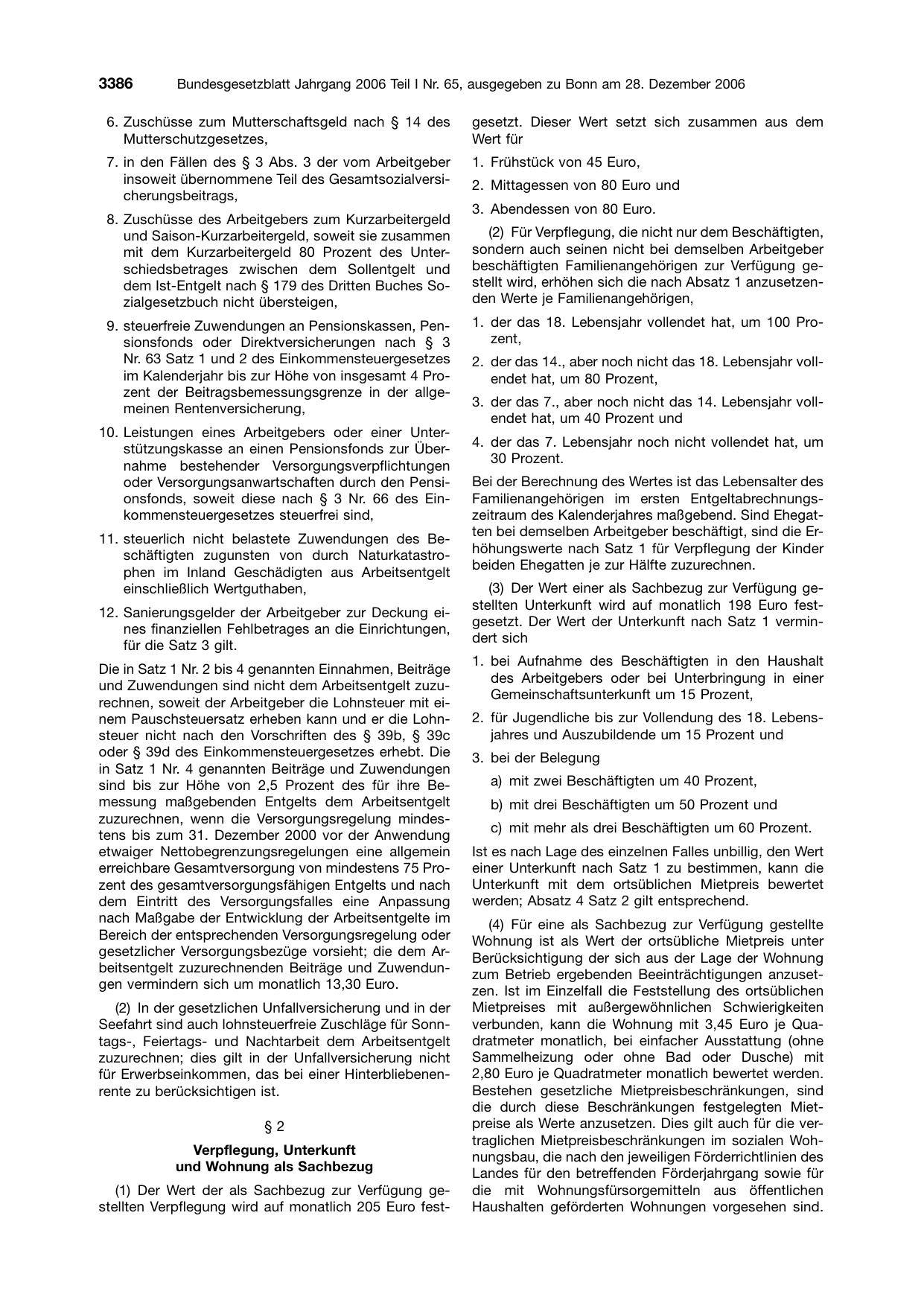 BGBl. 2006, Seite 3386 — Originalseite als Abbildung