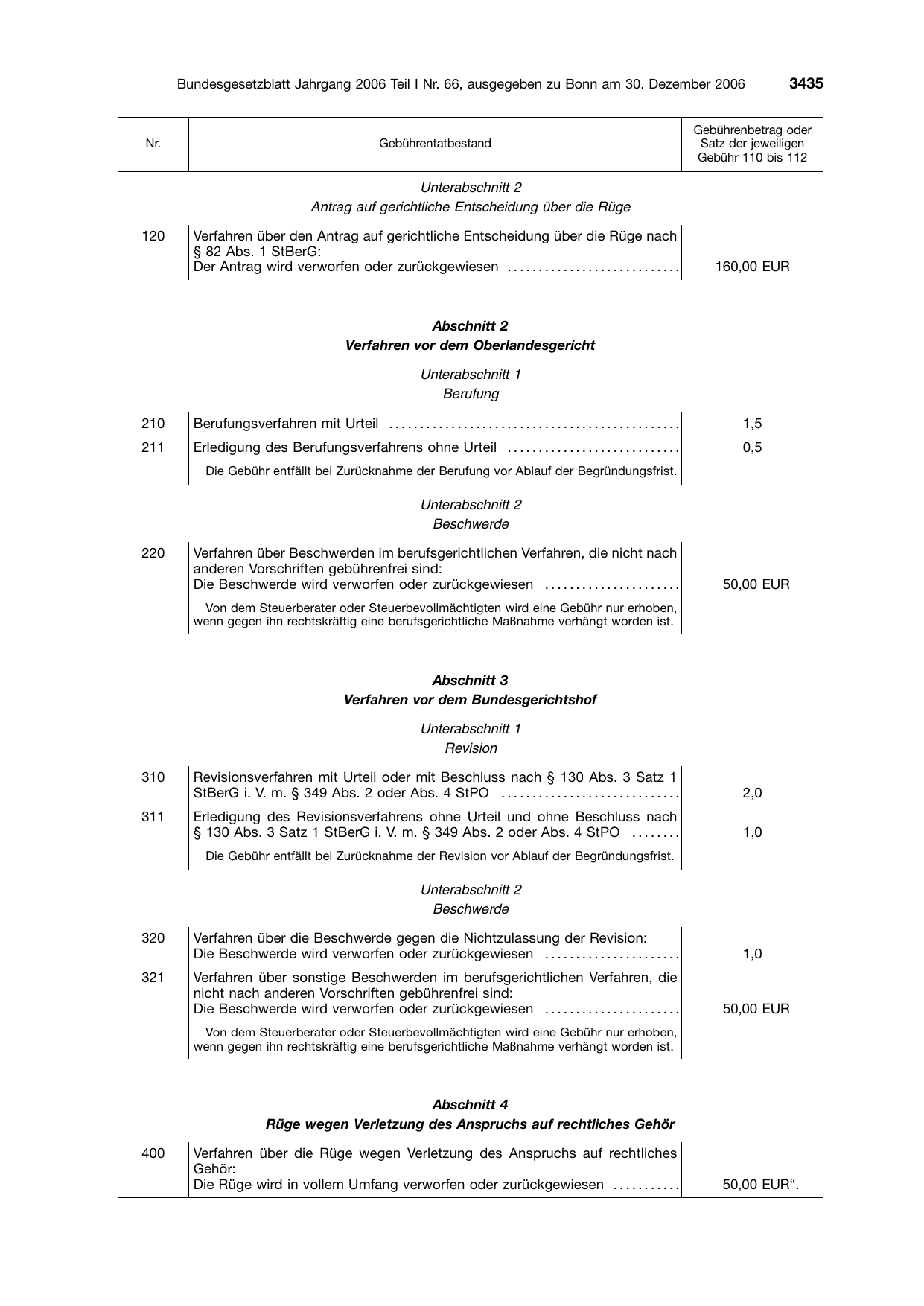 BGBl. 2006, Seite 3435 — Originalseite als Abbildung