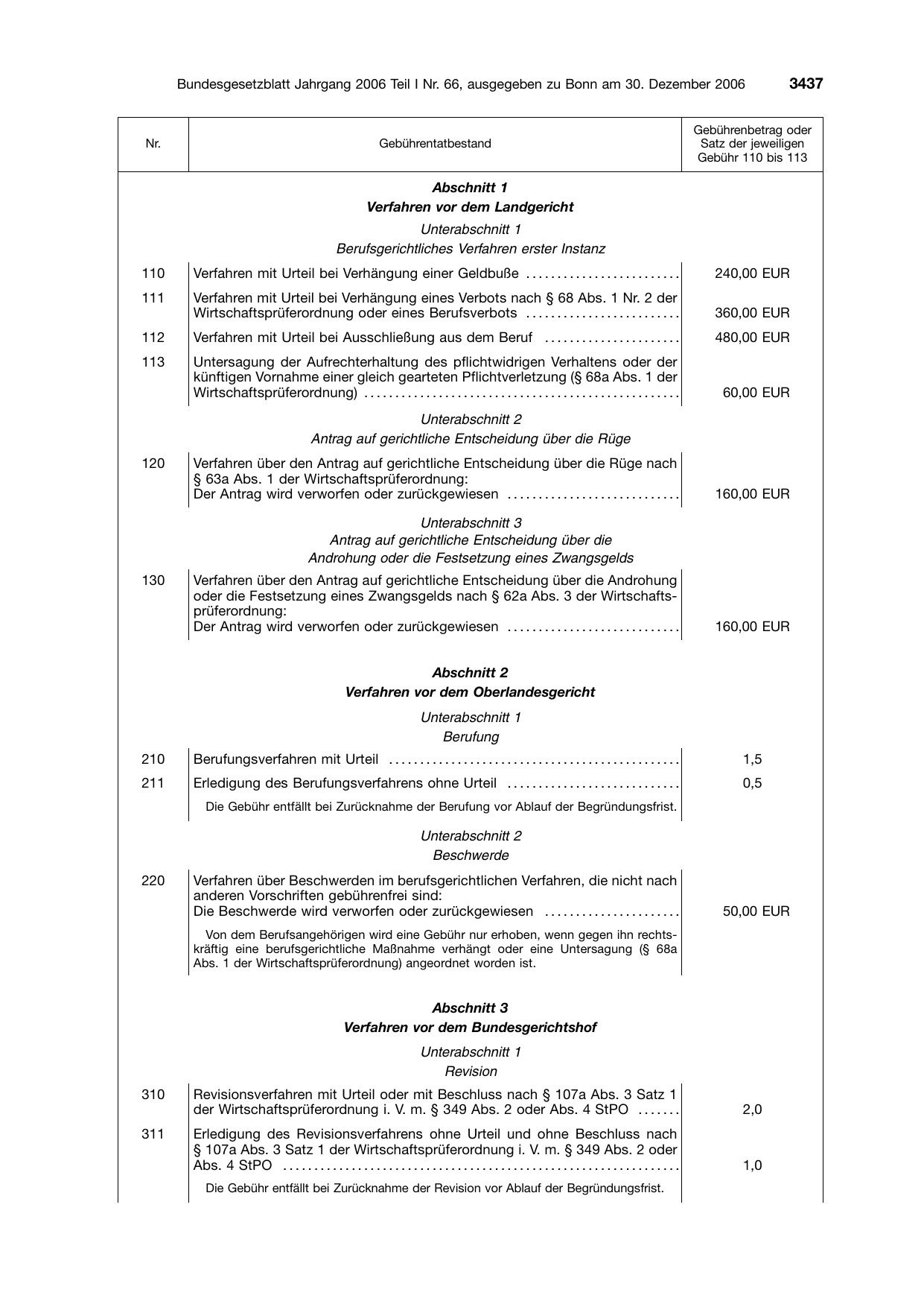 BGBl. 2006, Seite 3437 — Originalseite als Abbildung