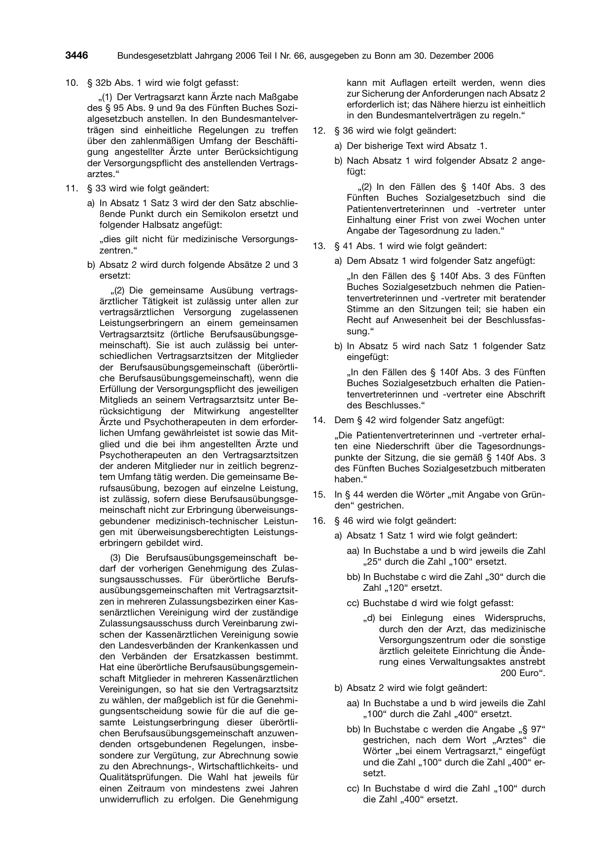BGBl. 2006, Seite 3446 — Originalseite als Abbildung