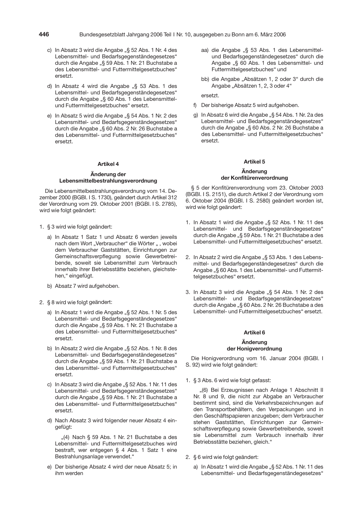 BGBl. 2006, Seite 446 — Originalseite als Abbildung