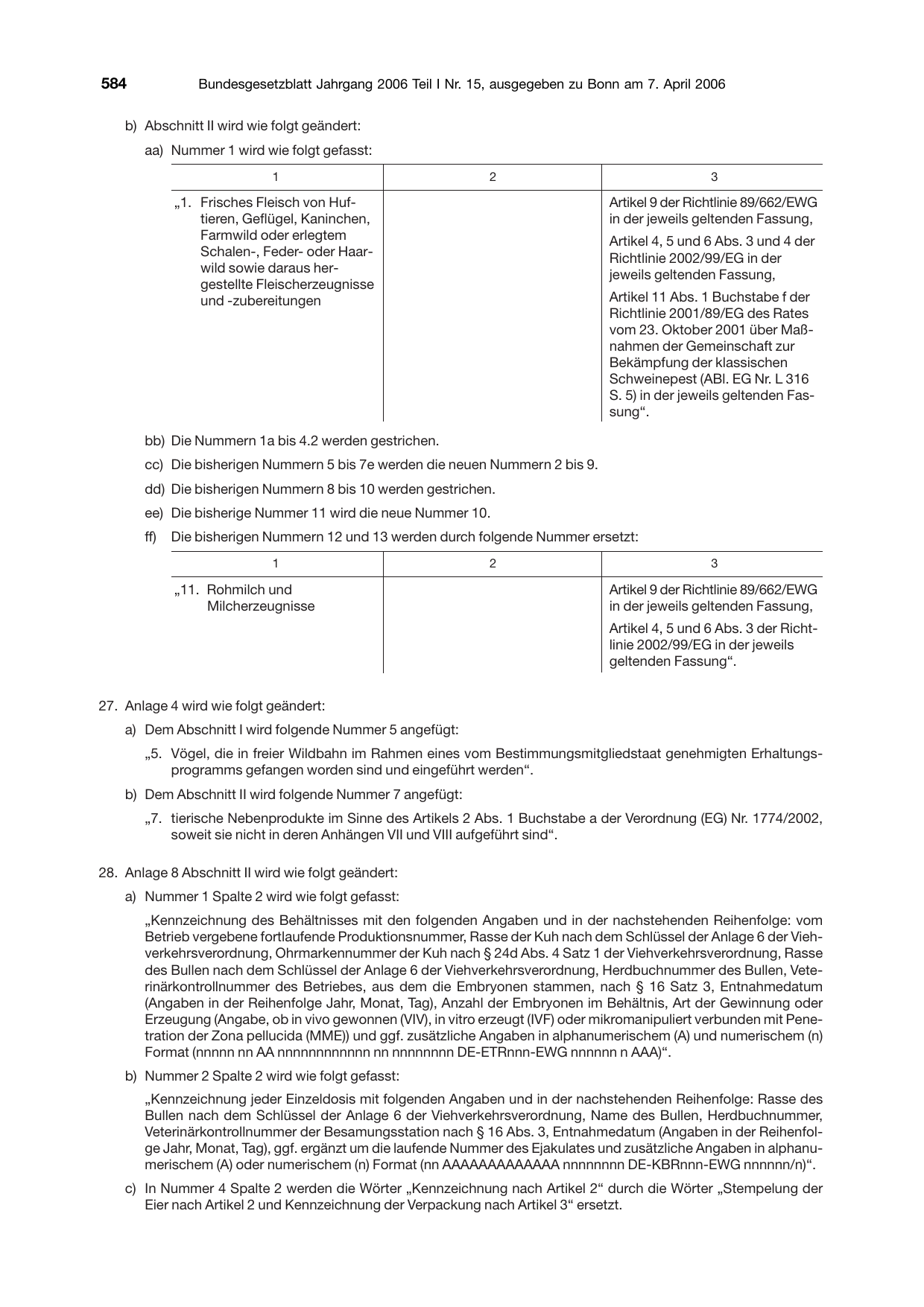 BGBl. 2006, Seite 584 — Originalseite als Abbildung