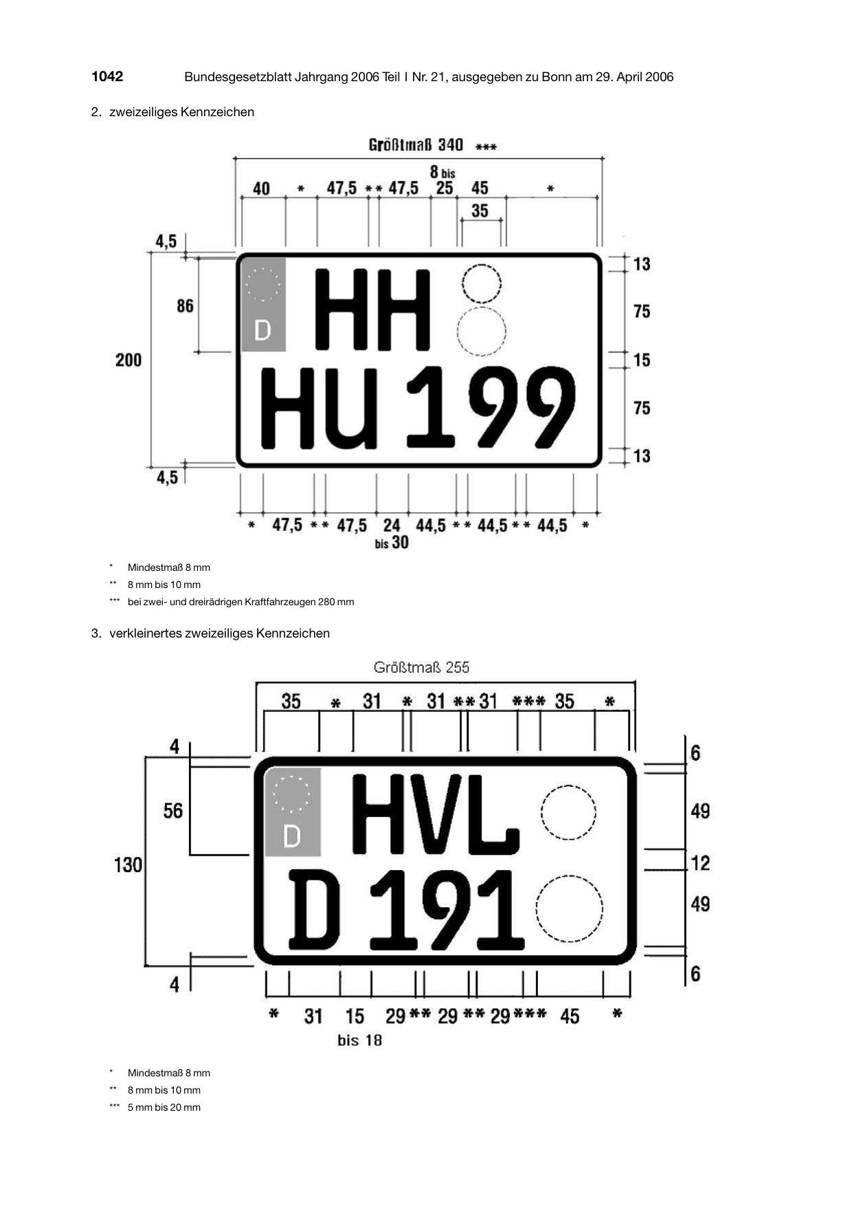 BGBl. 2006, Seite 1042 — Originalseite als Abbildung