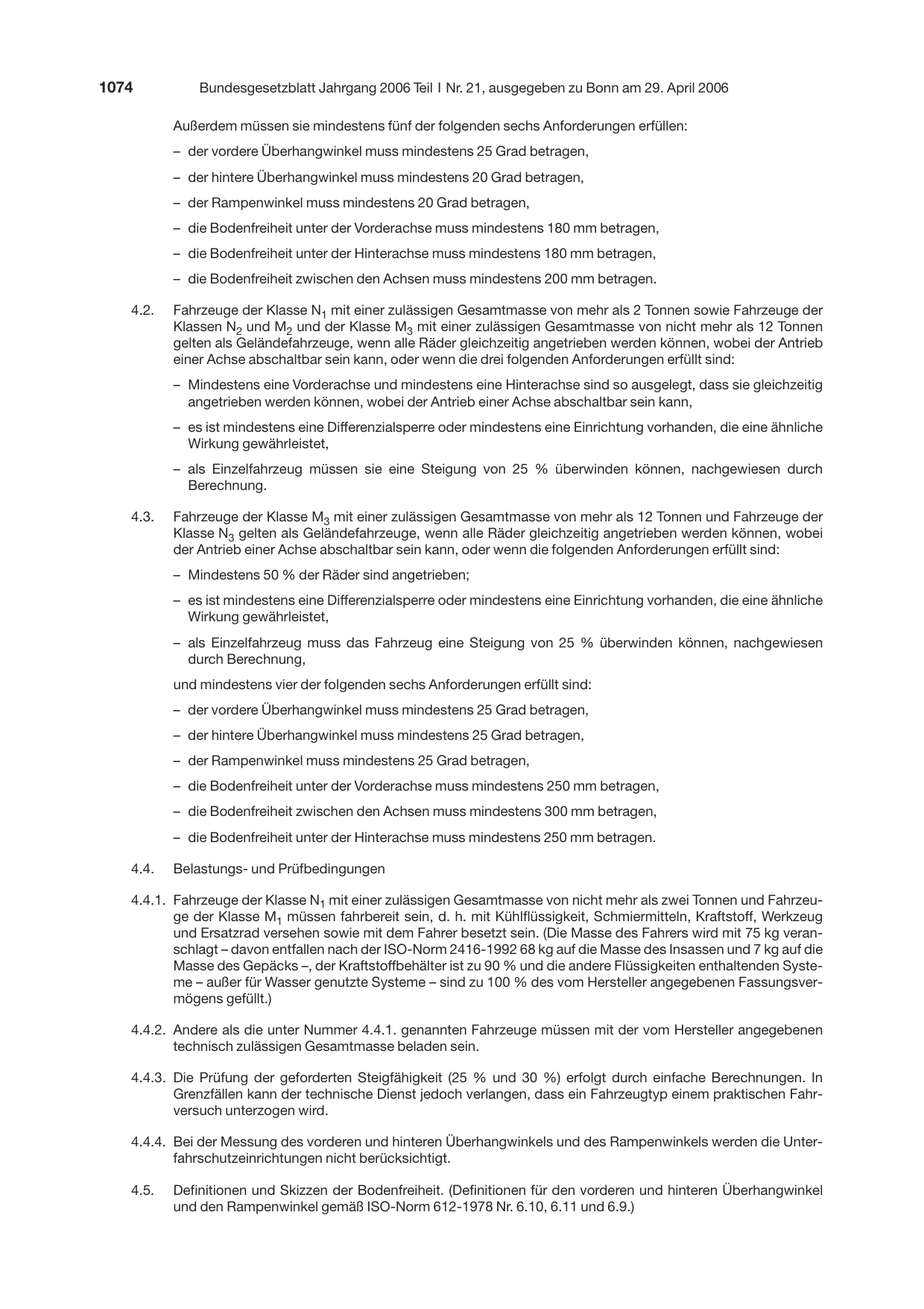 BGBl. 2006, Seite 1074 — Originalseite als Abbildung