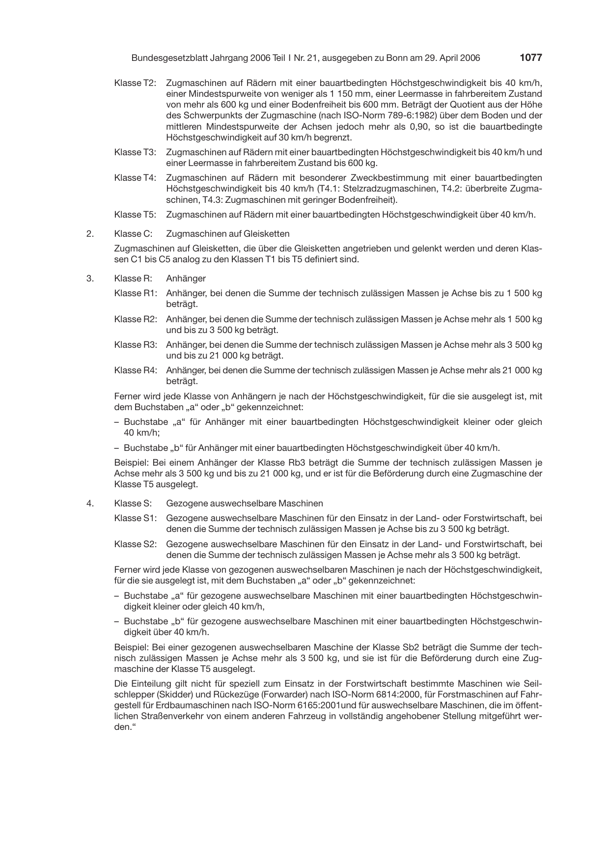 BGBl. 2006, Seite 1077 — Originalseite als Abbildung