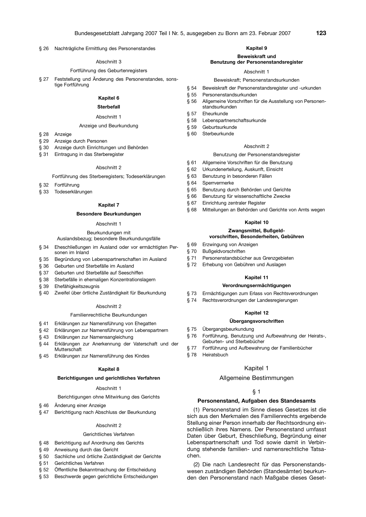 BGBl. 2007, Seite 123 — Originalseite als Abbildung