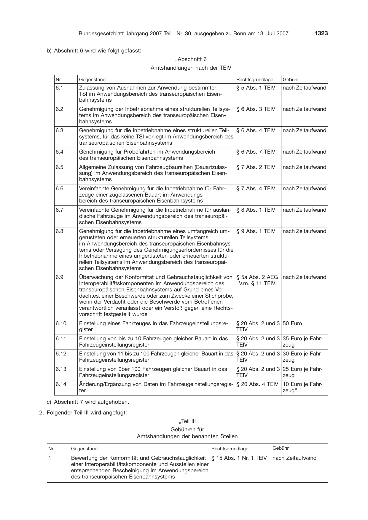 BGBl. 2007, Seite 1323 — Originalseite als Abbildung
