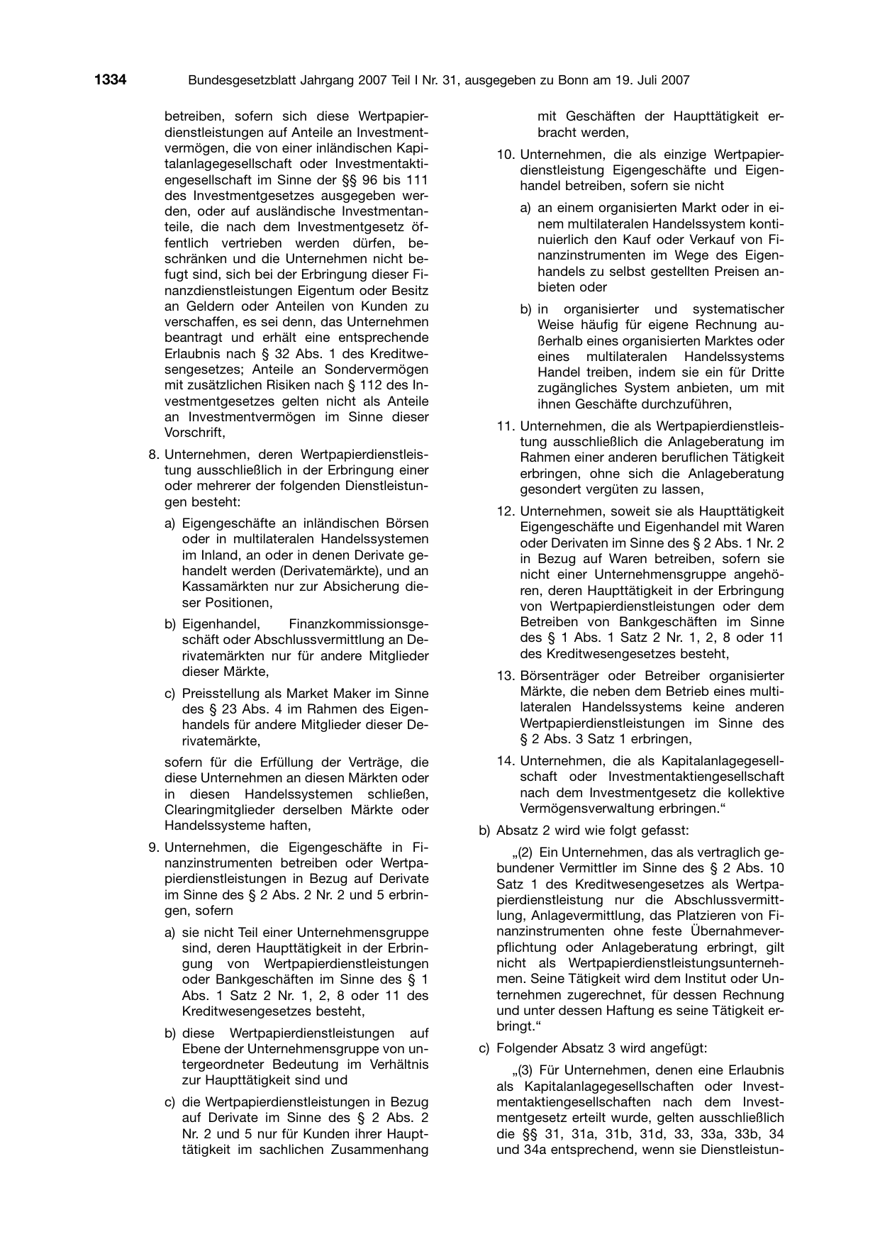 BGBl. 2007, Seite 1334 — Originalseite als Abbildung