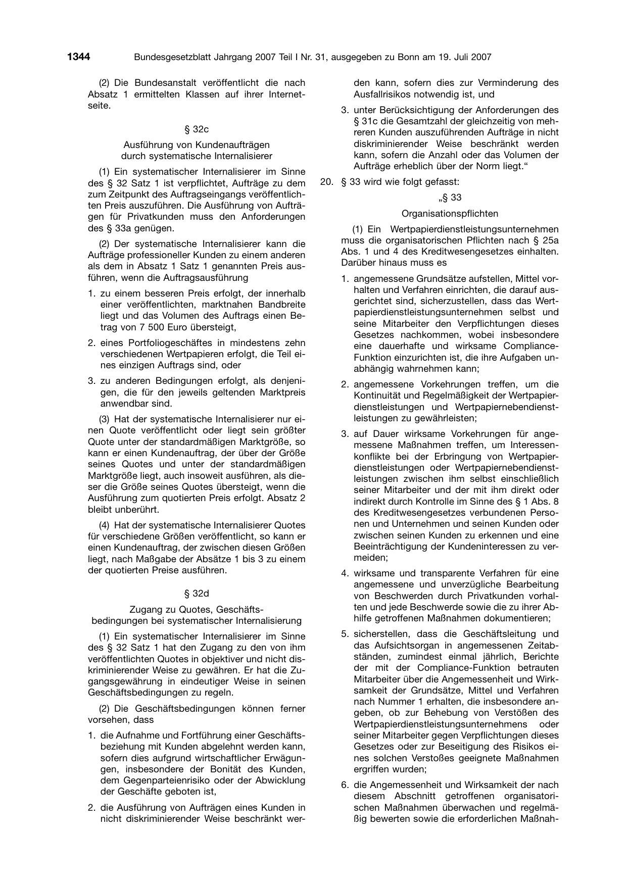 BGBl. 2007, Seite 1344 — Originalseite als Abbildung