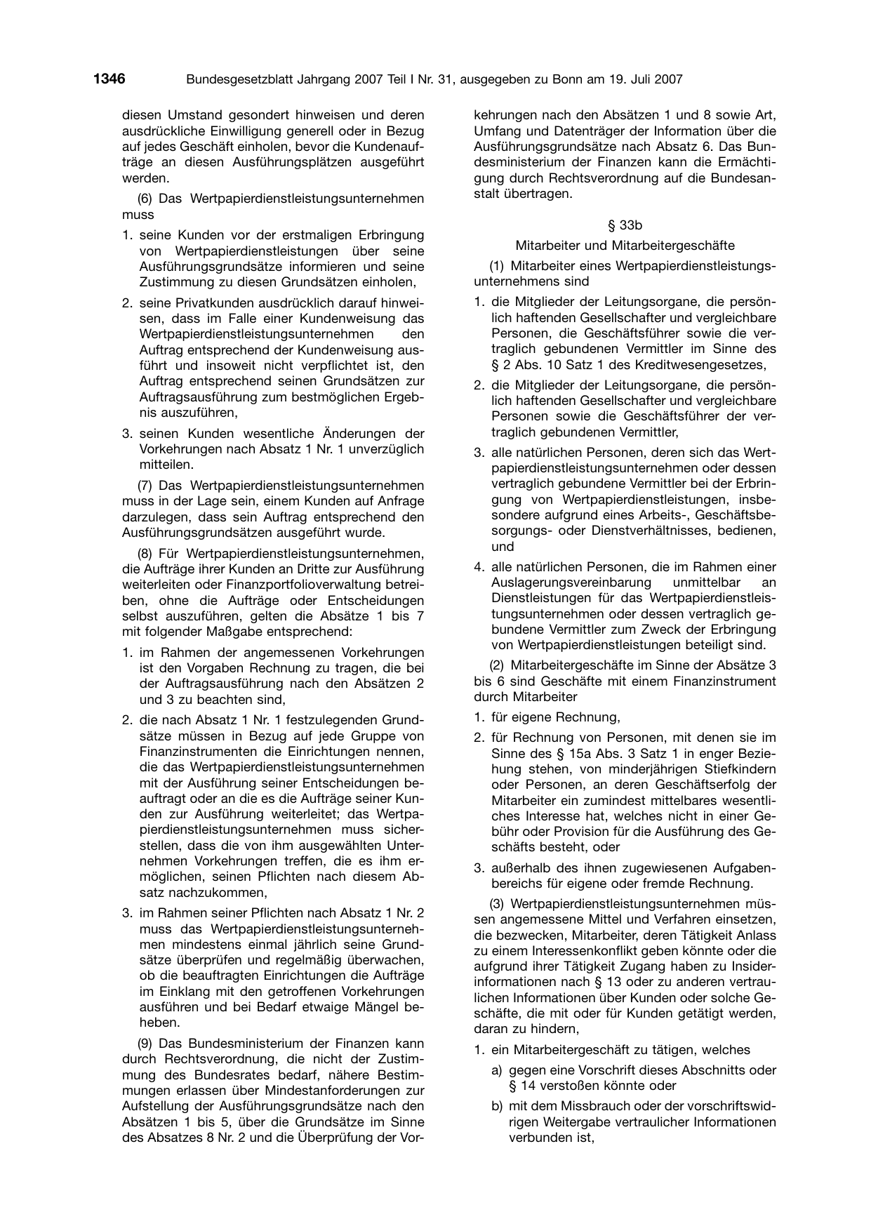 BGBl. 2007, Seite 1346 — Originalseite als Abbildung