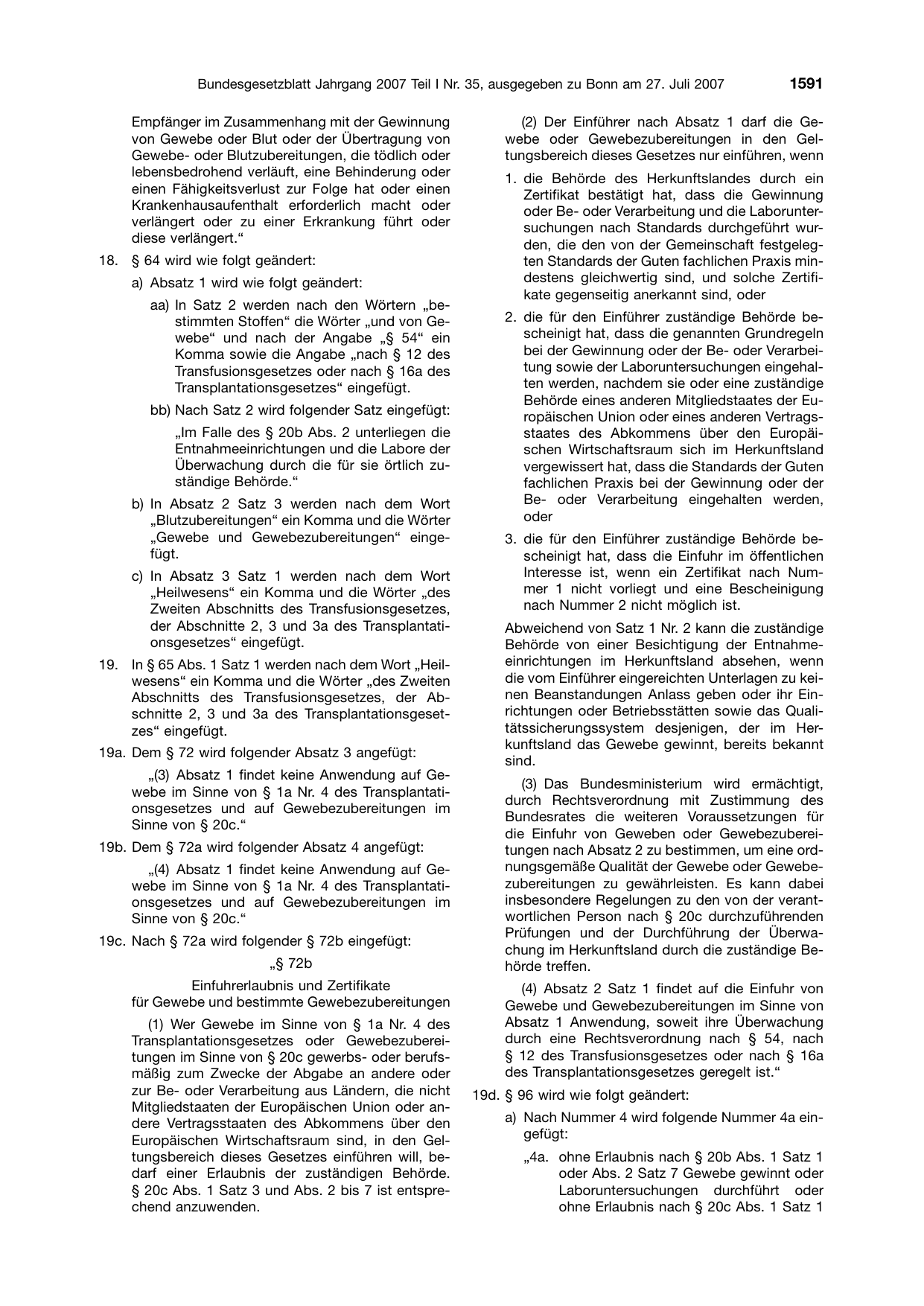 BGBl. 2007, Seite 1591 — Originalseite als Abbildung