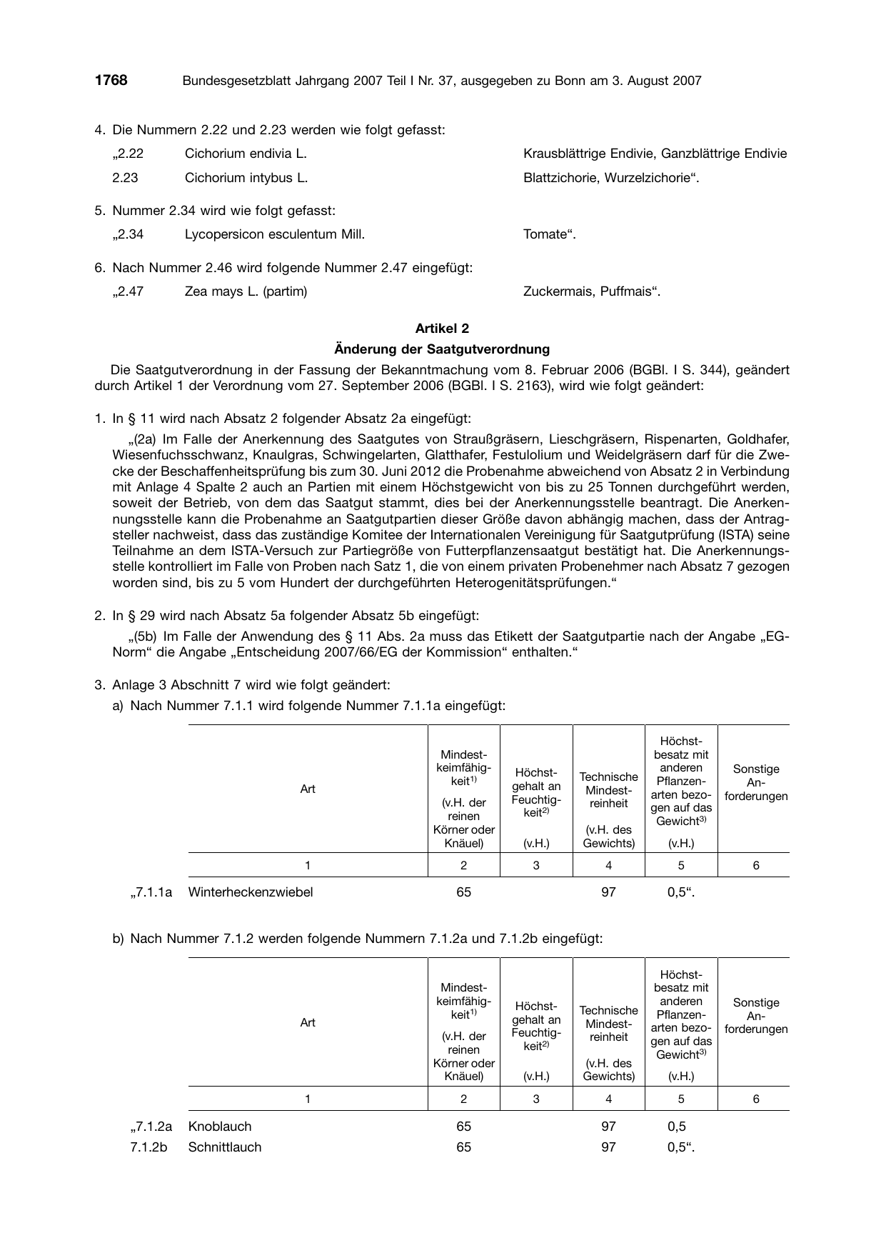 BGBl. 2007, Seite 1768 — Originalseite als Abbildung