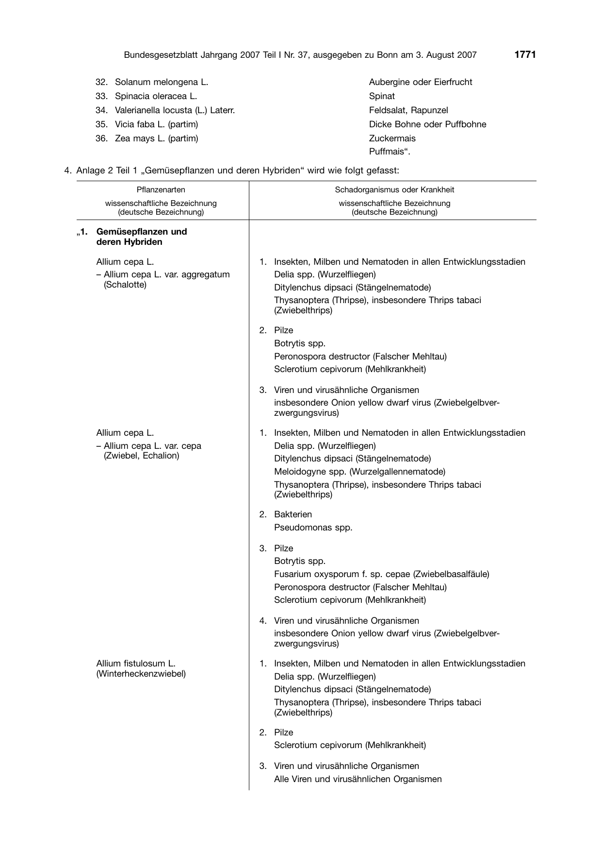 BGBl. 2007, Seite 1771 — Originalseite als Abbildung