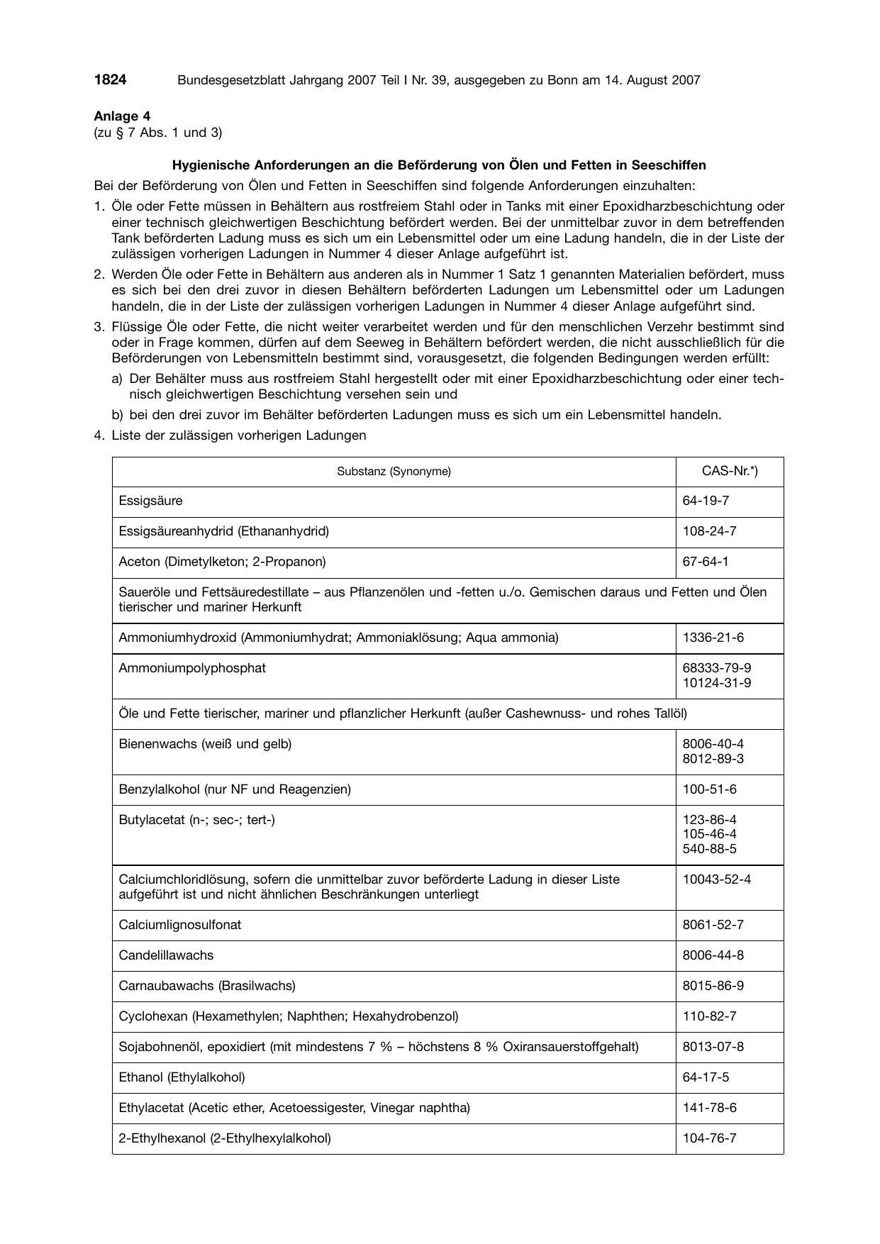 BGBl. 2007, Seite 1824 — Originalseite als Abbildung