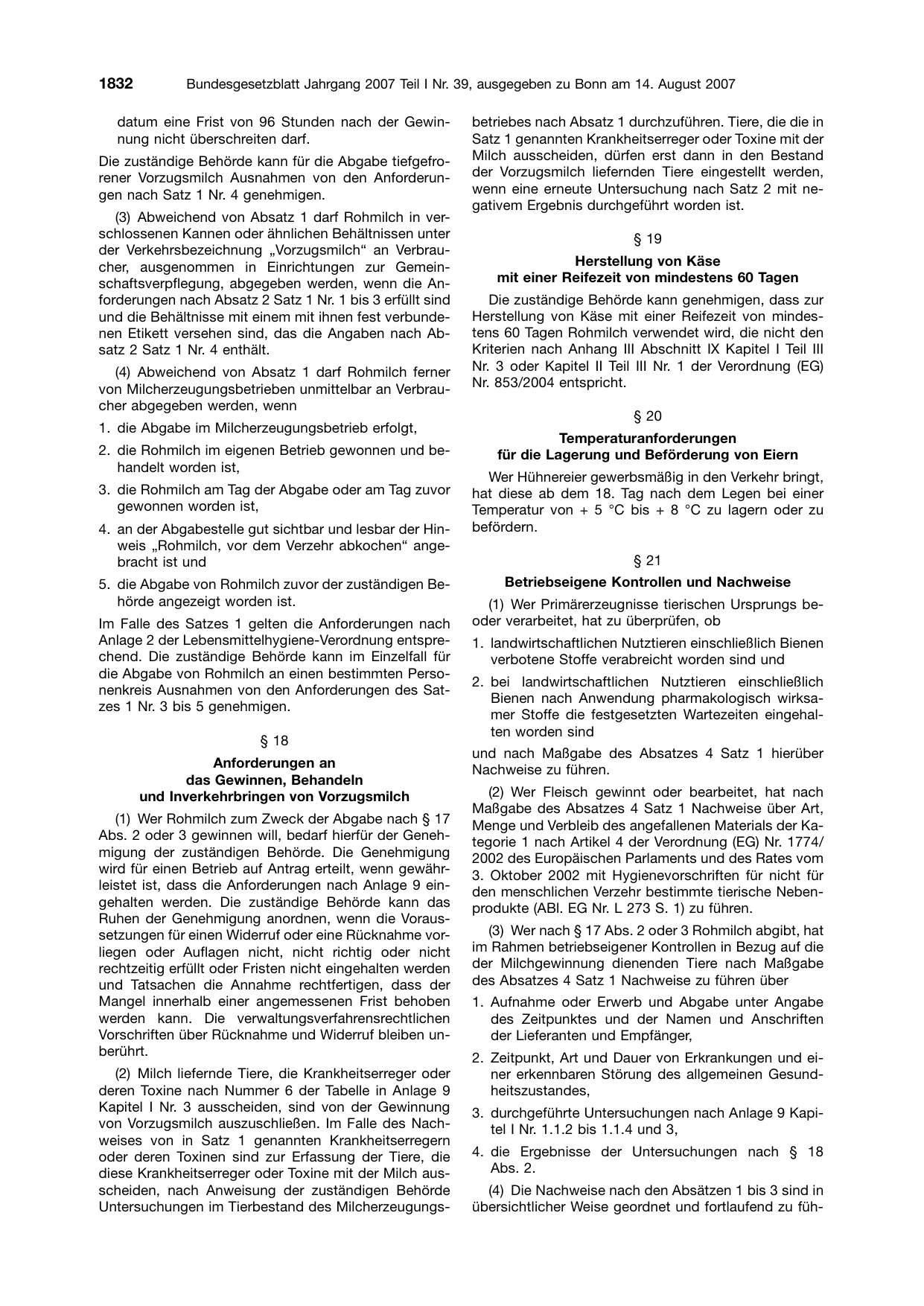 BGBl. 2007, Seite 1832 — Originalseite als Abbildung