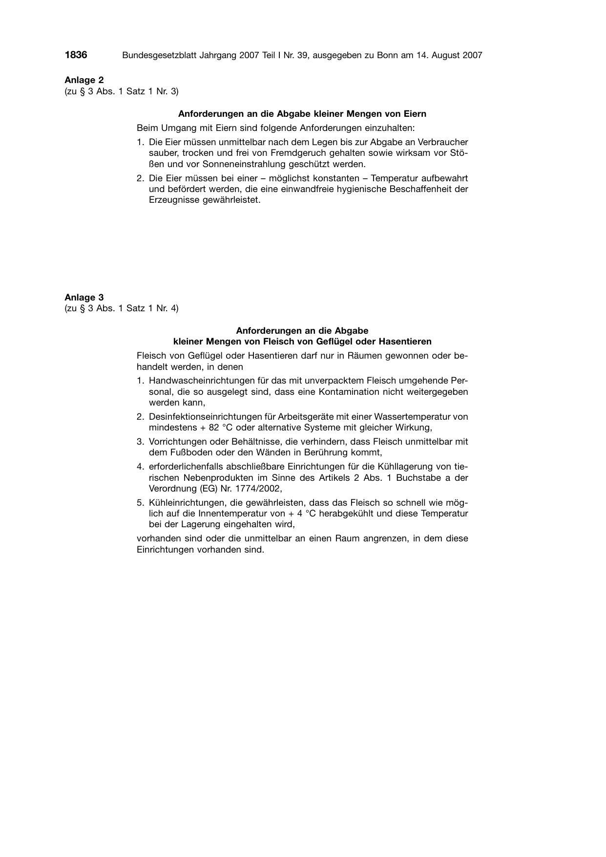 BGBl. 2007, Seite 1836 — Originalseite als Abbildung