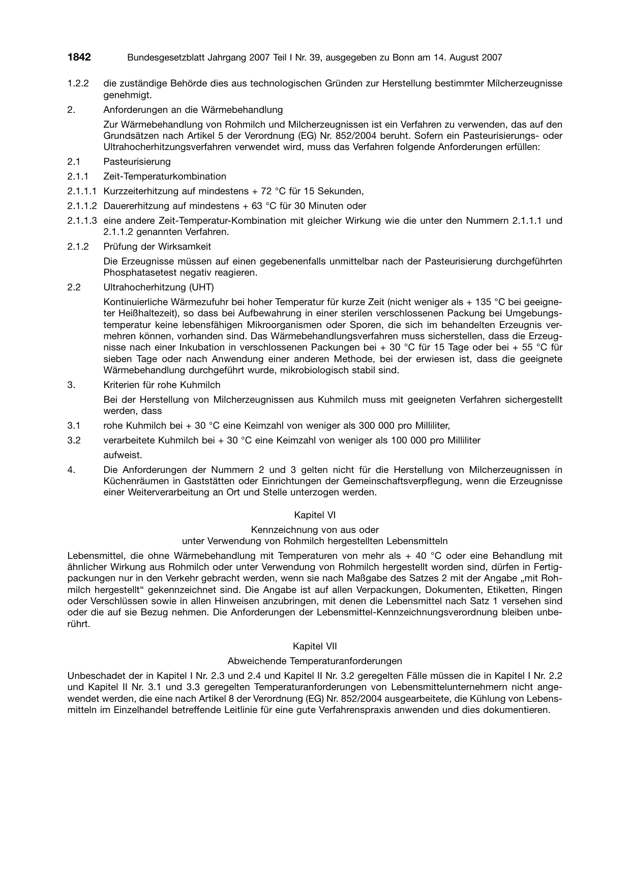 BGBl. 2007, Seite 1842 — Originalseite als Abbildung