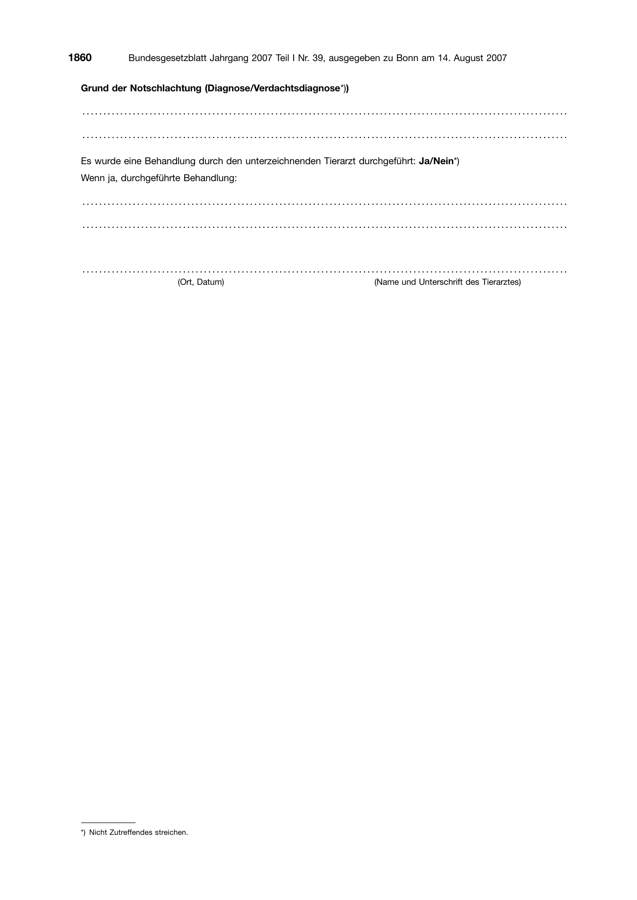BGBl. 2007, Seite 1860 — Originalseite als Abbildung