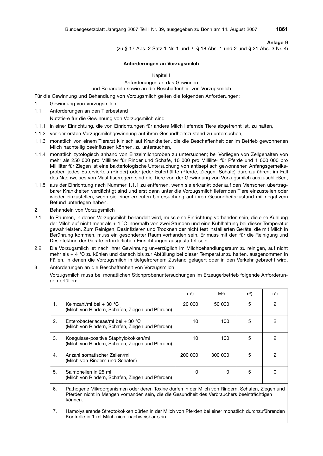 BGBl. 2007, Seite 1861 — Originalseite als Abbildung