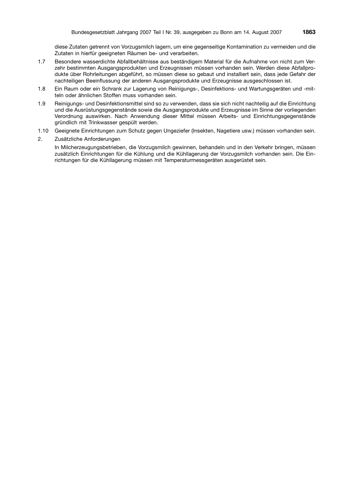 BGBl. 2007, Seite 1863 — Originalseite als Abbildung