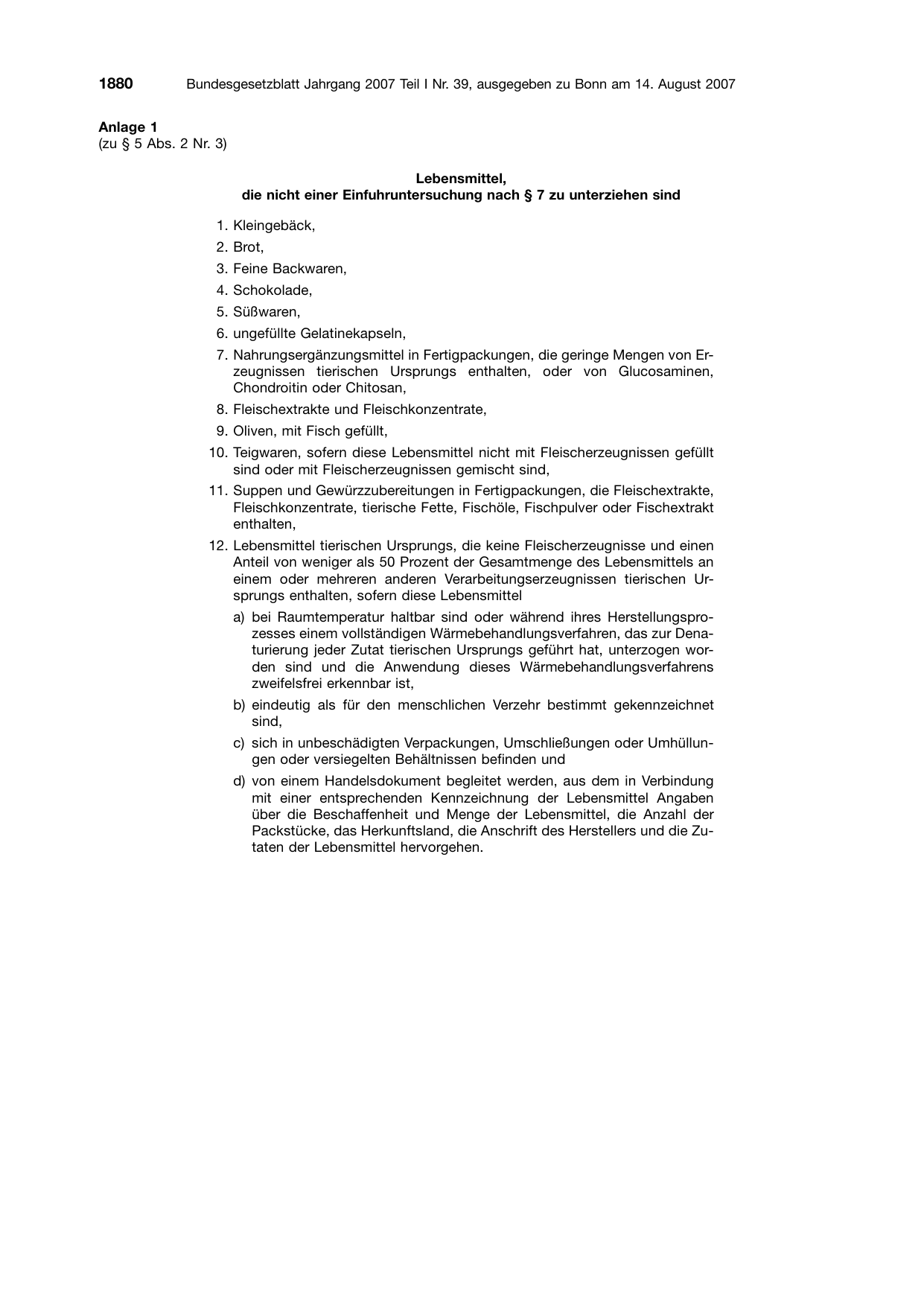 BGBl. 2007, Seite 1880 — Originalseite als Abbildung