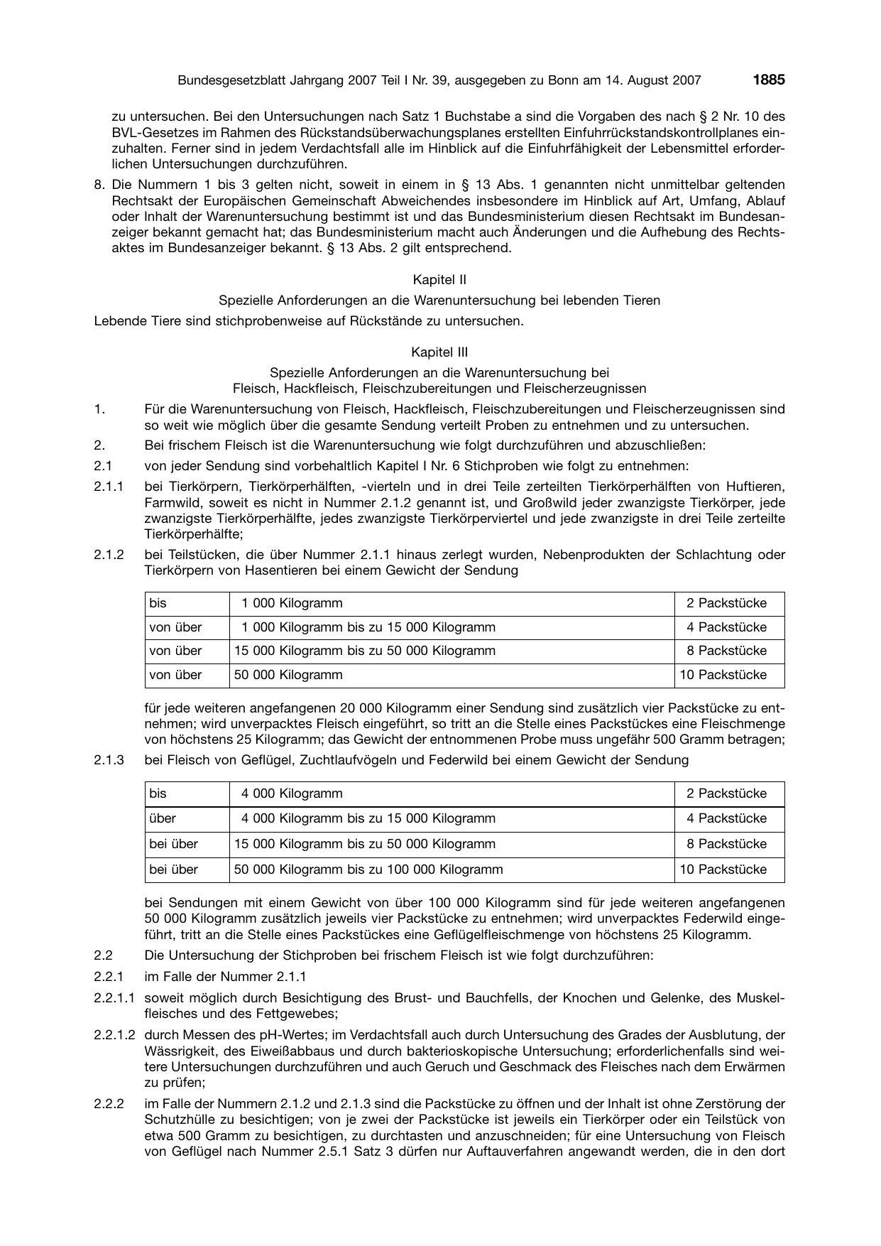 BGBl. 2007, Seite 1885 — Originalseite als Abbildung