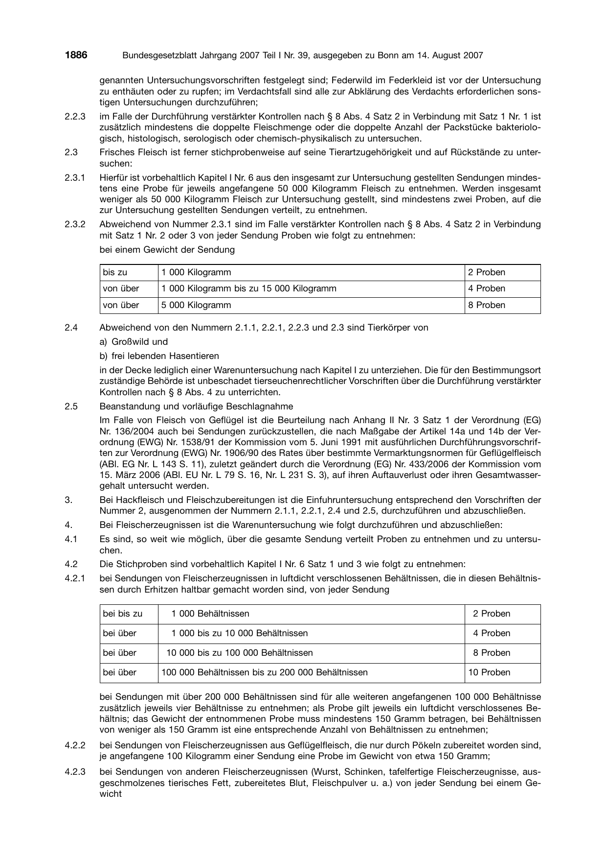 BGBl. 2007, Seite 1886 — Originalseite als Abbildung