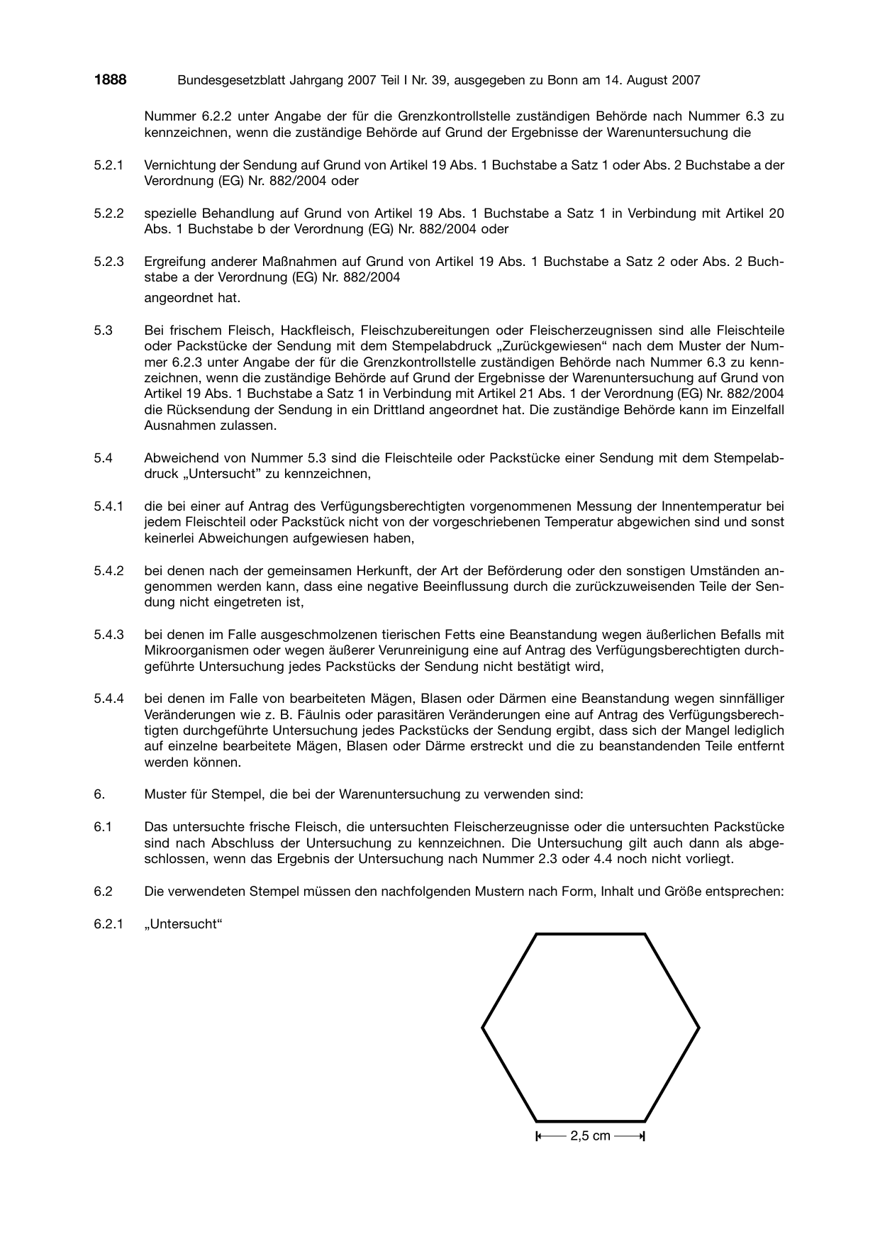 BGBl. 2007, Seite 1888 — Originalseite als Abbildung