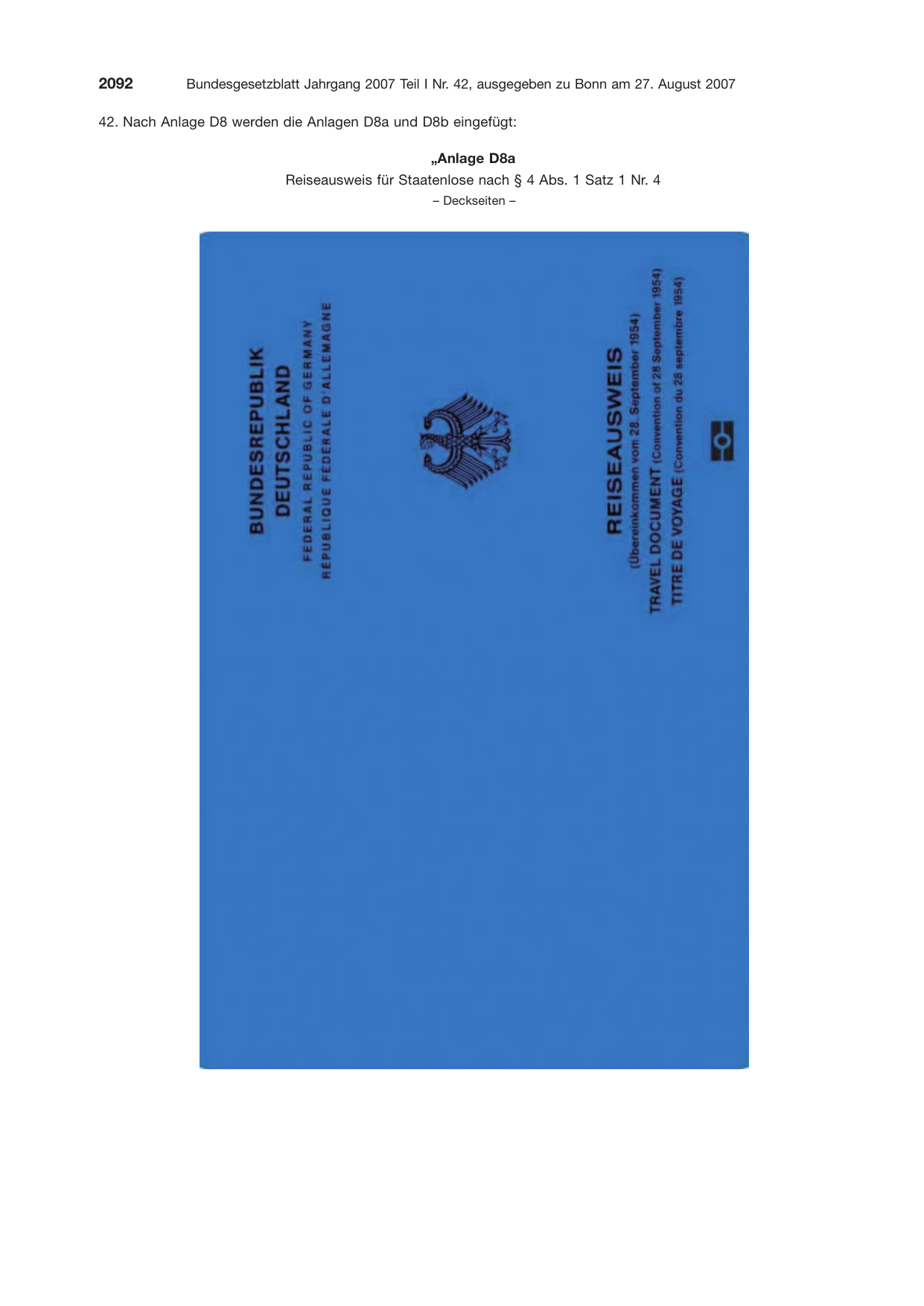 BGBl. 2007, Seite 2092 — Originalseite als Abbildung