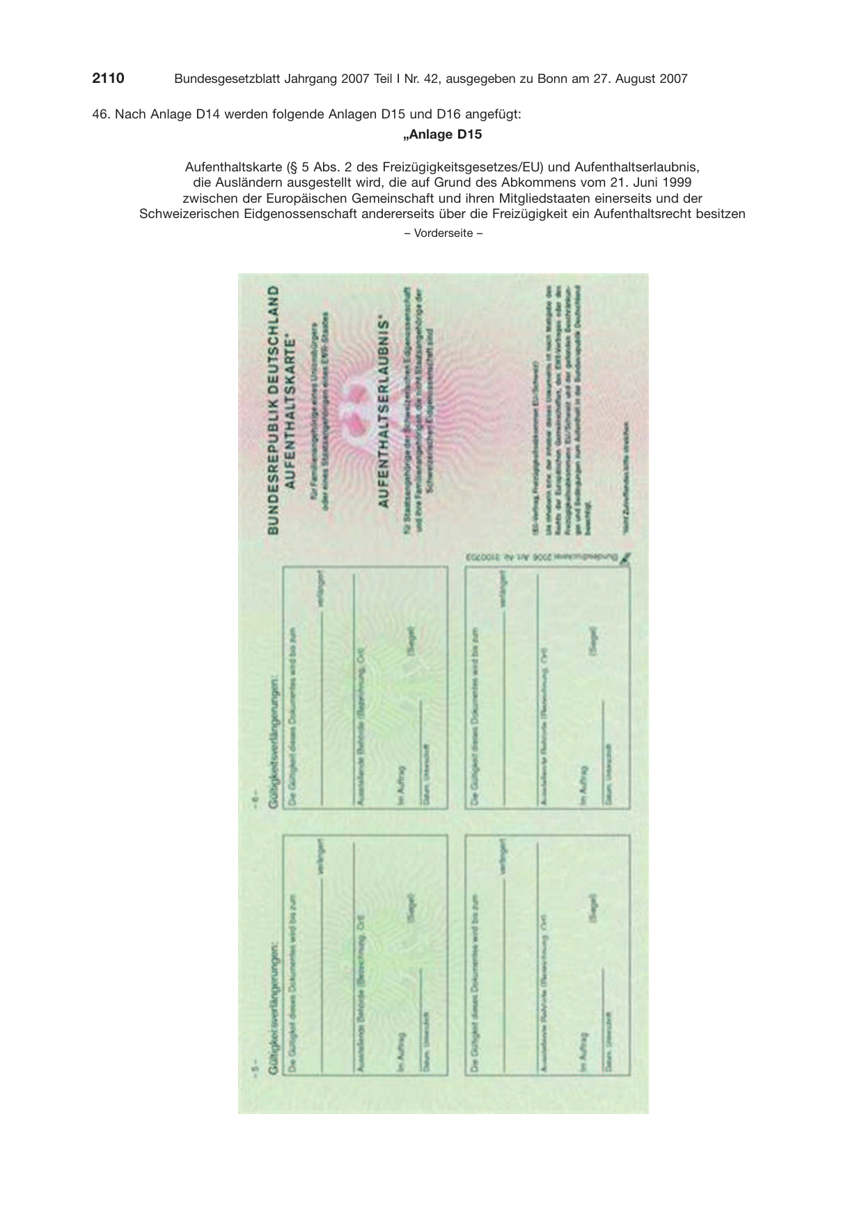 BGBl. 2007, Seite 2110 — Originalseite als Abbildung