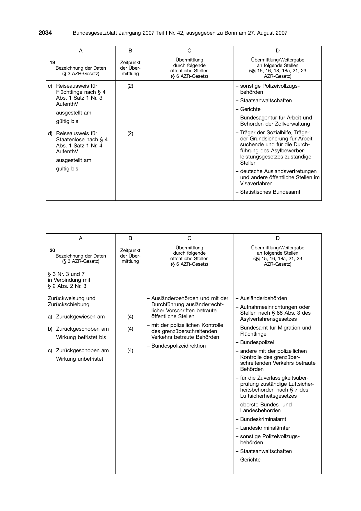 BGBl. 2007, Seite 2034 — Originalseite als Abbildung