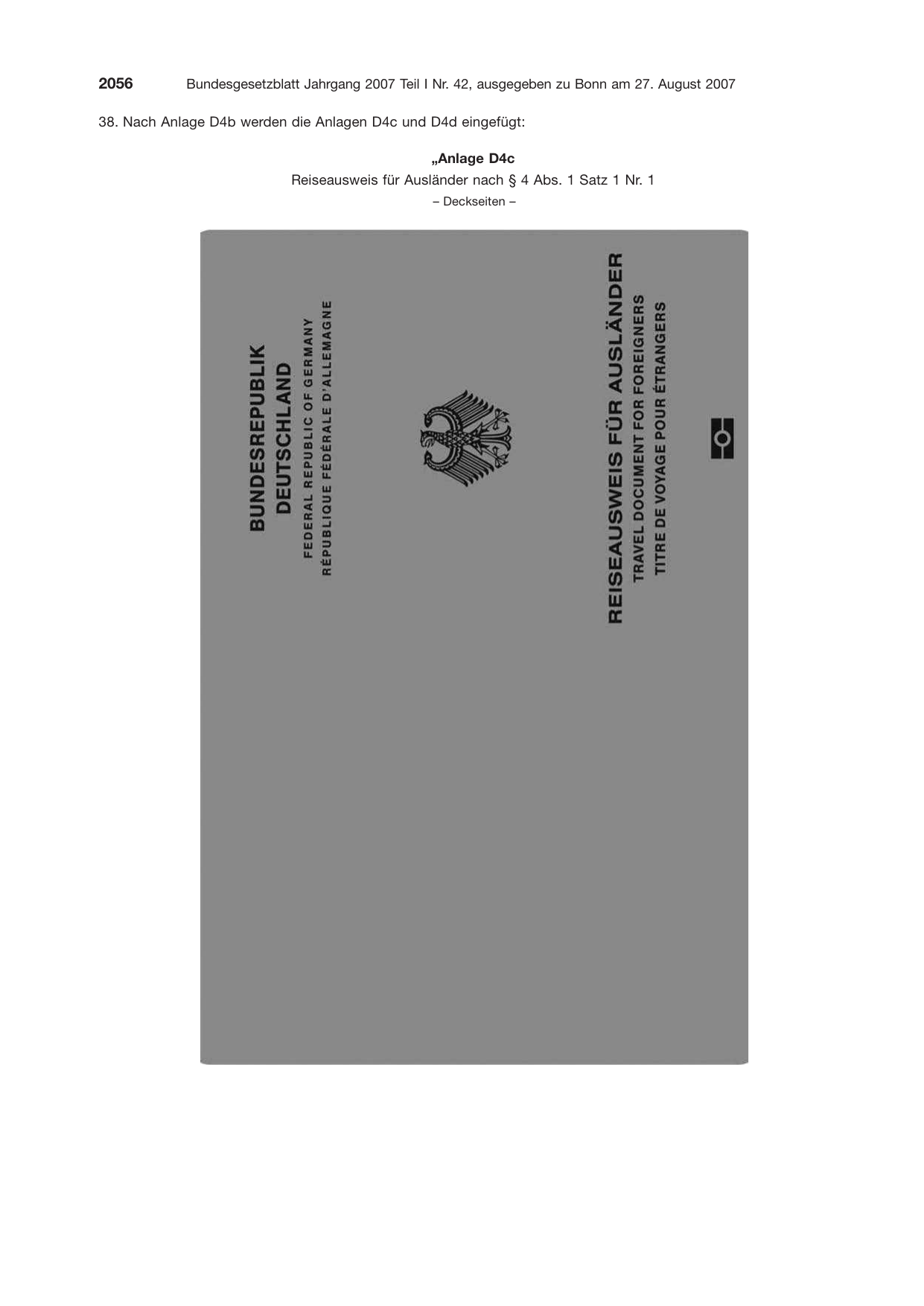 BGBl. 2007, Seite 2056 — Originalseite als Abbildung
