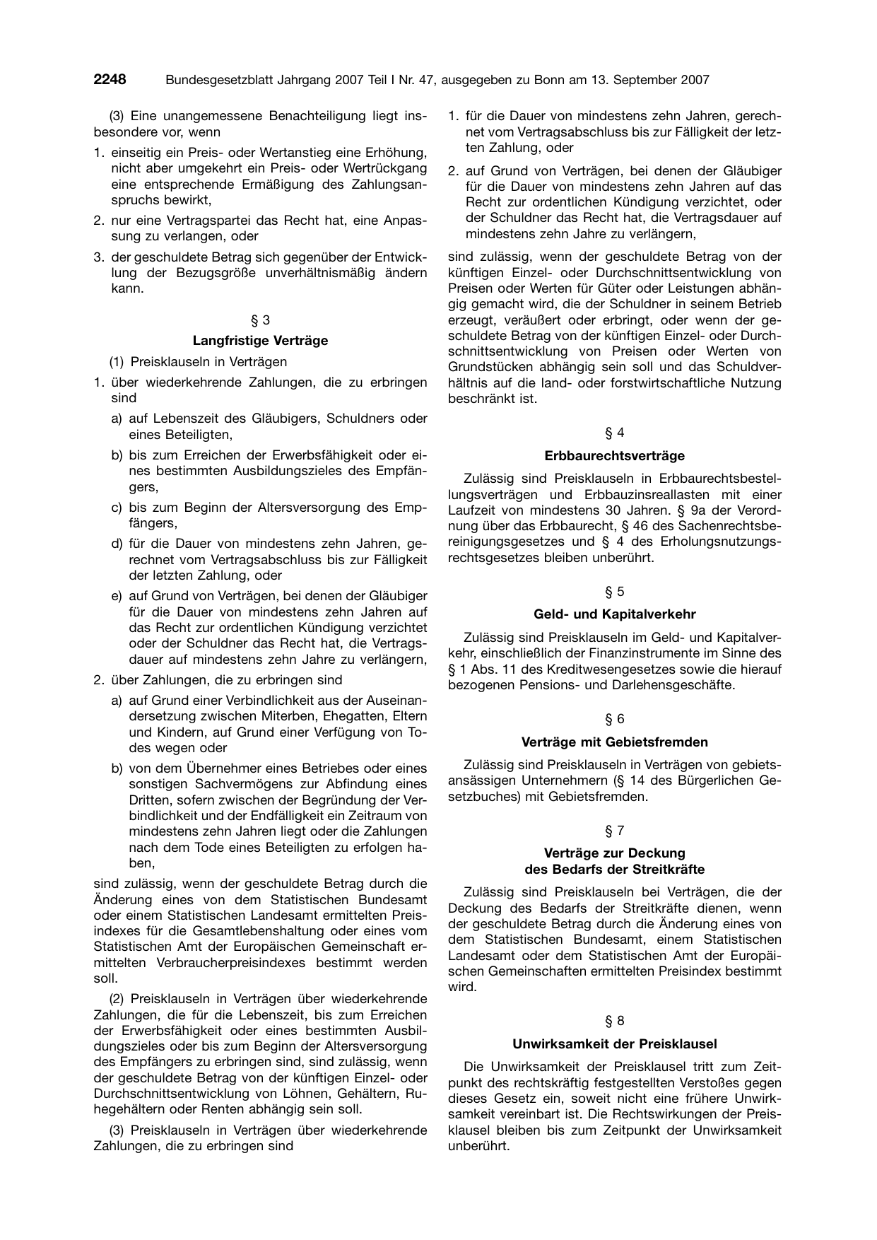 BGBl. 2007, Seite 2248 — Originalseite als Abbildung